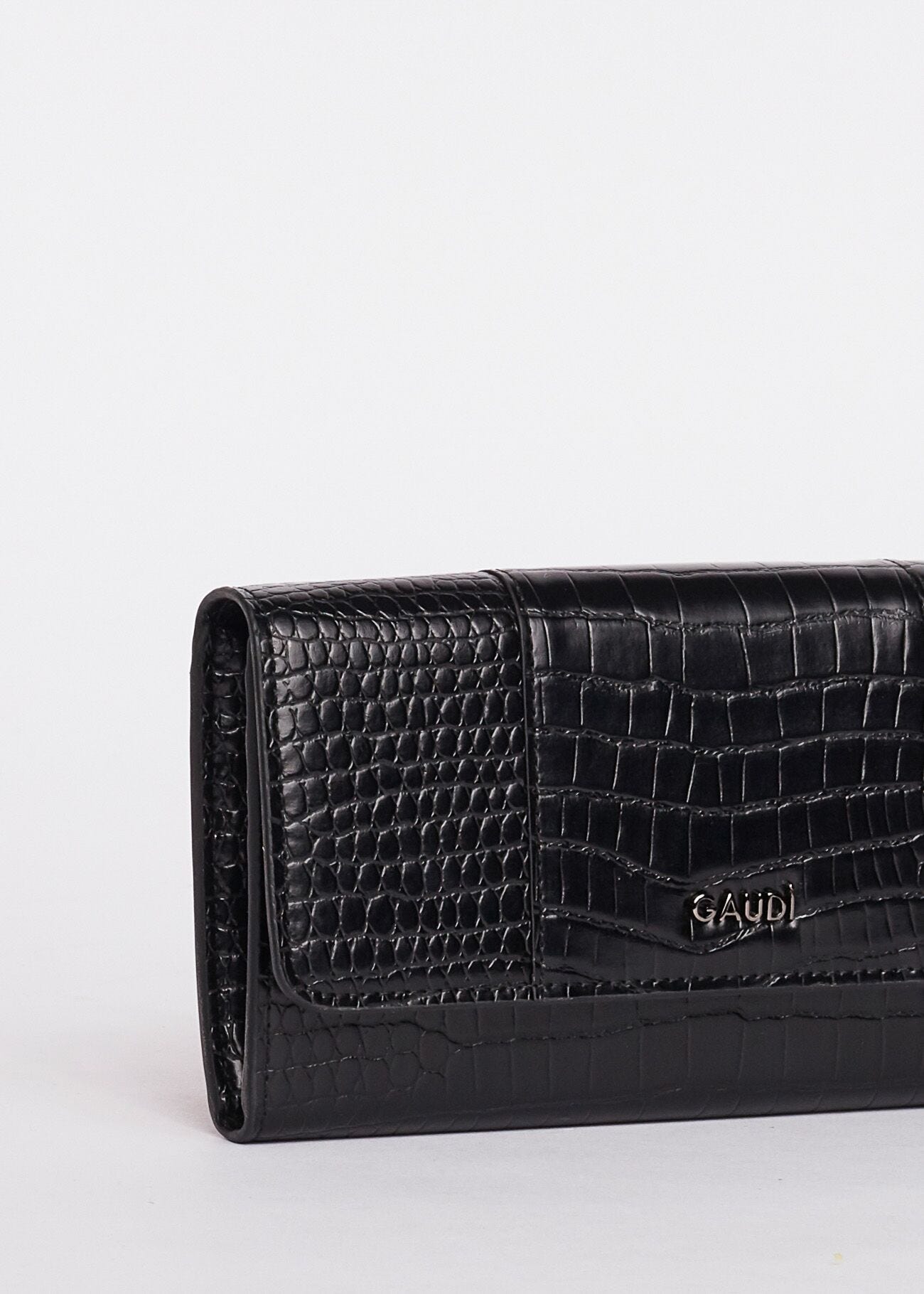 Portefeuille avec imprimé croco