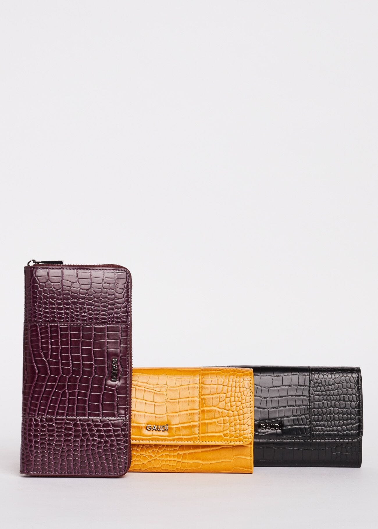 Portefeuille avec imprimé croco