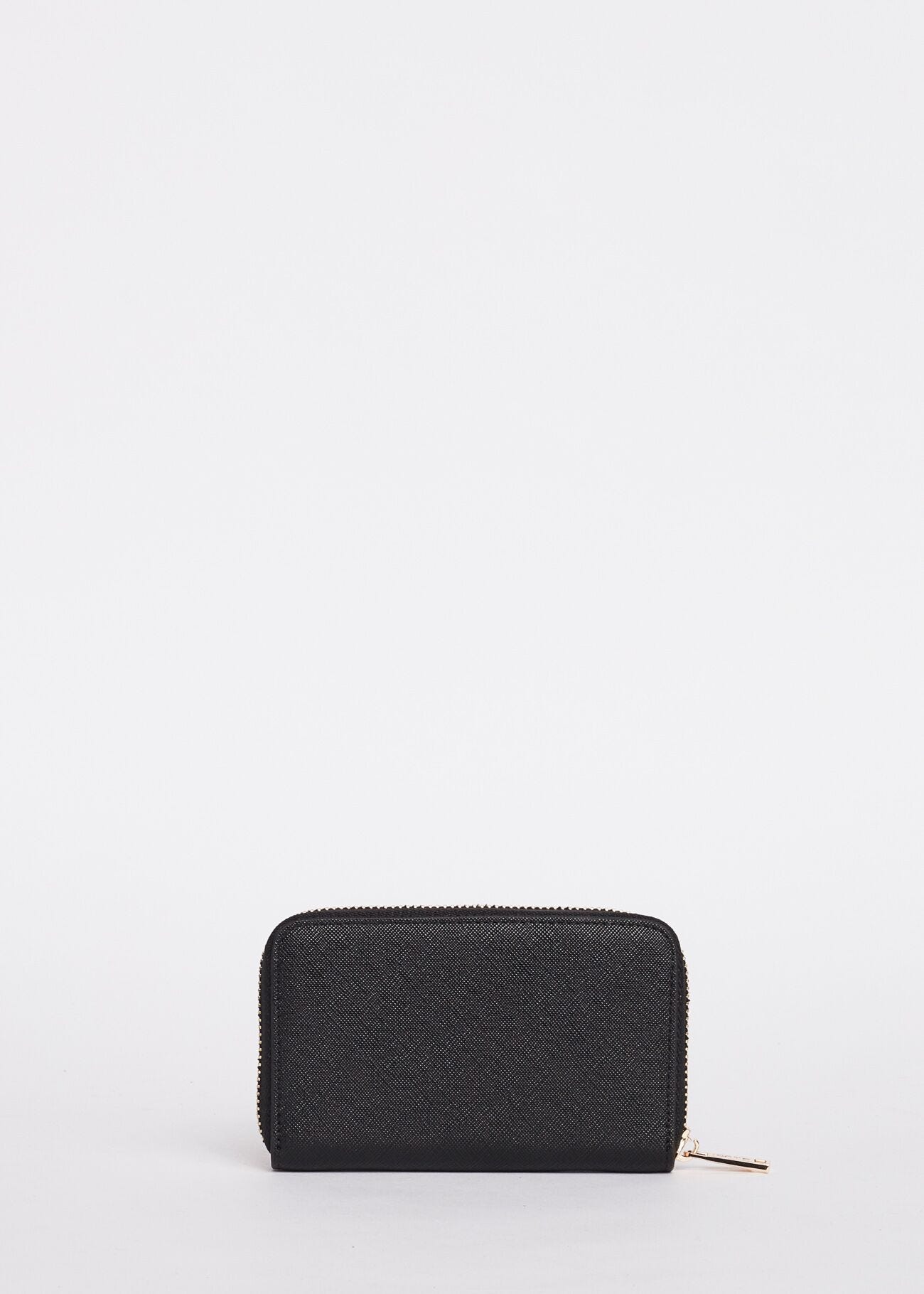 Mini portefeuille avec imprimé saffiano