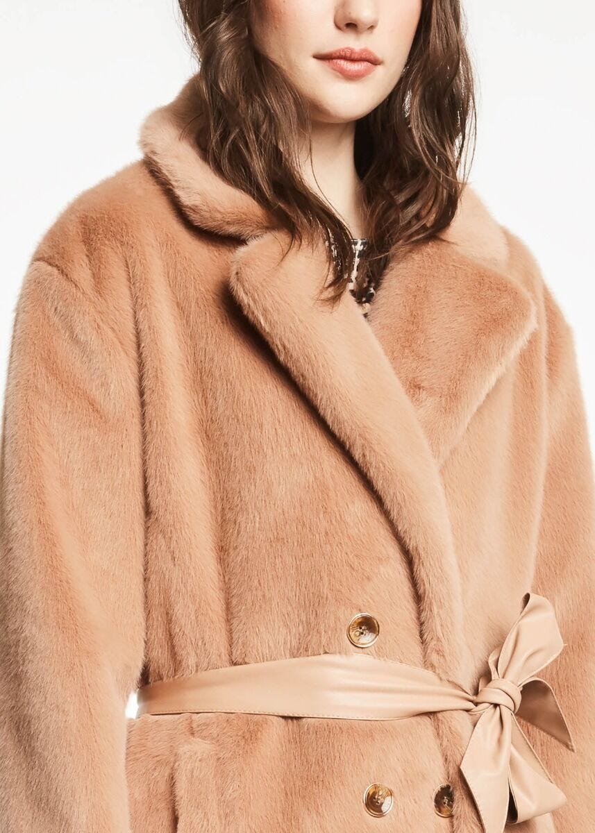 Eco fur coat