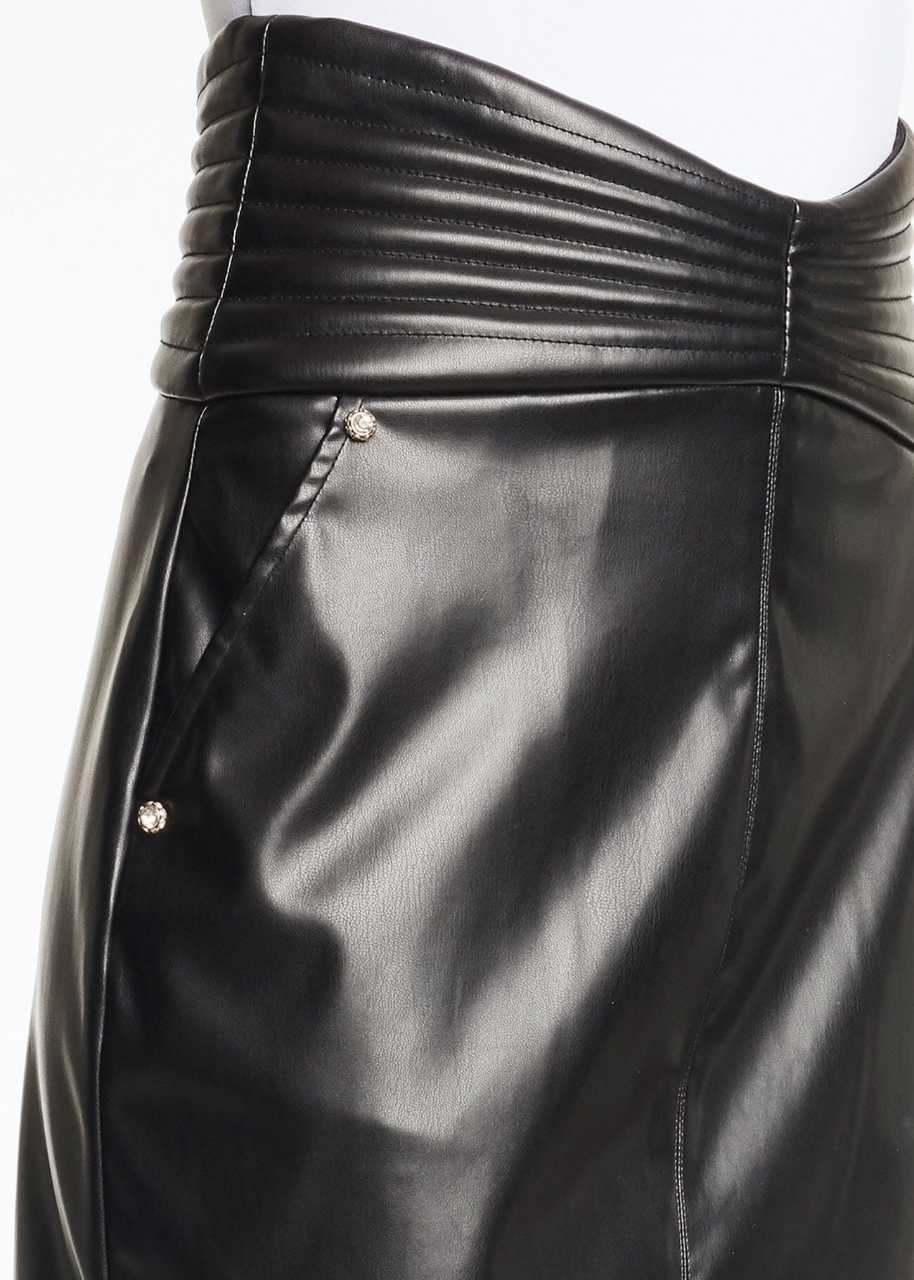 Leather effect skirt