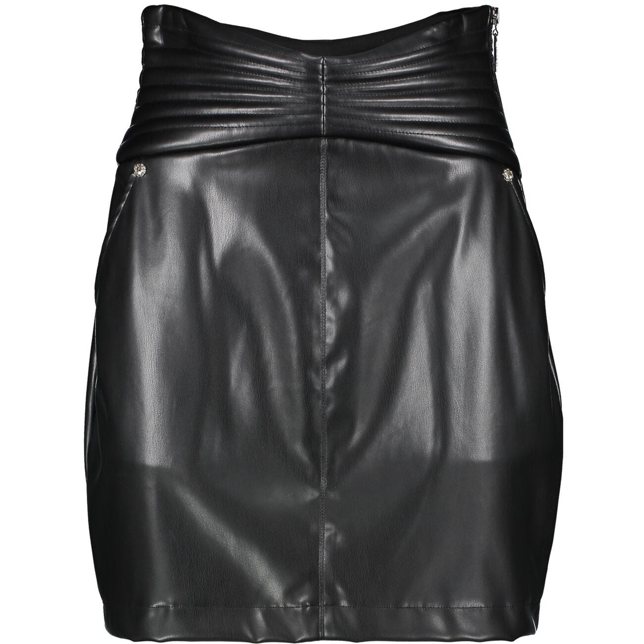 Leather effect skirt