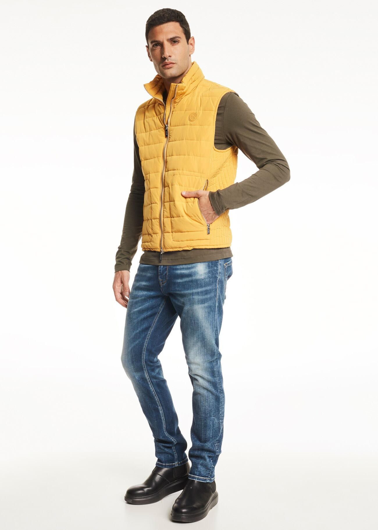 Sleeveless Jacket Yellow