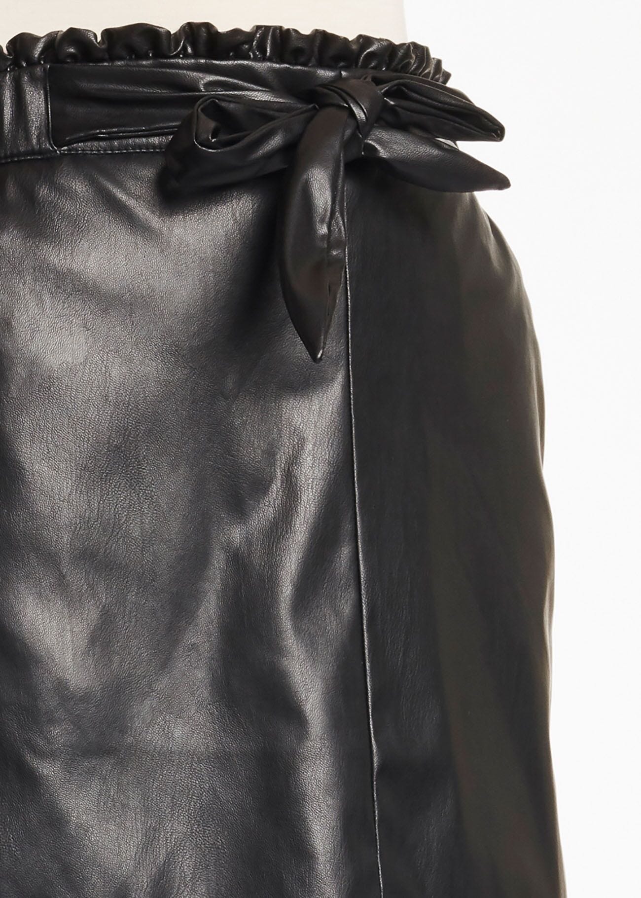 Faux leather skirt