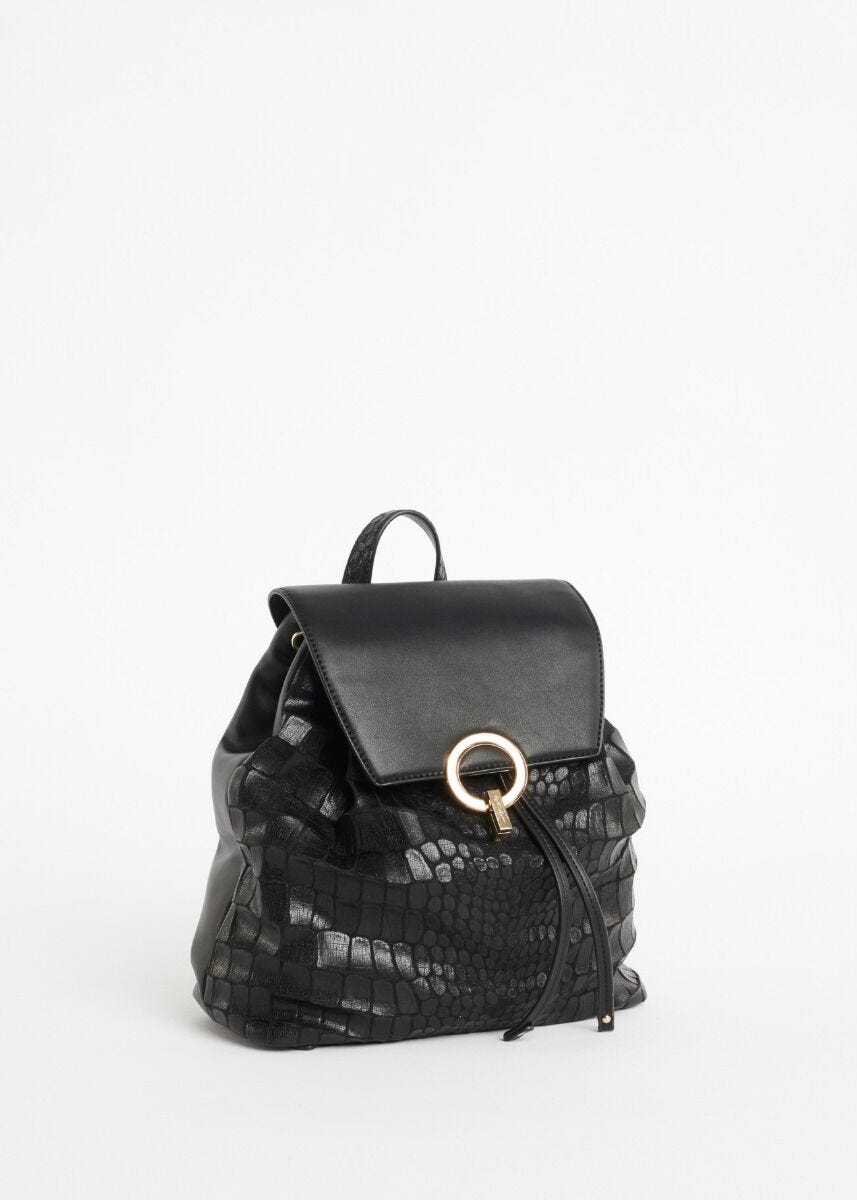 Sac à dos imprimé croco 