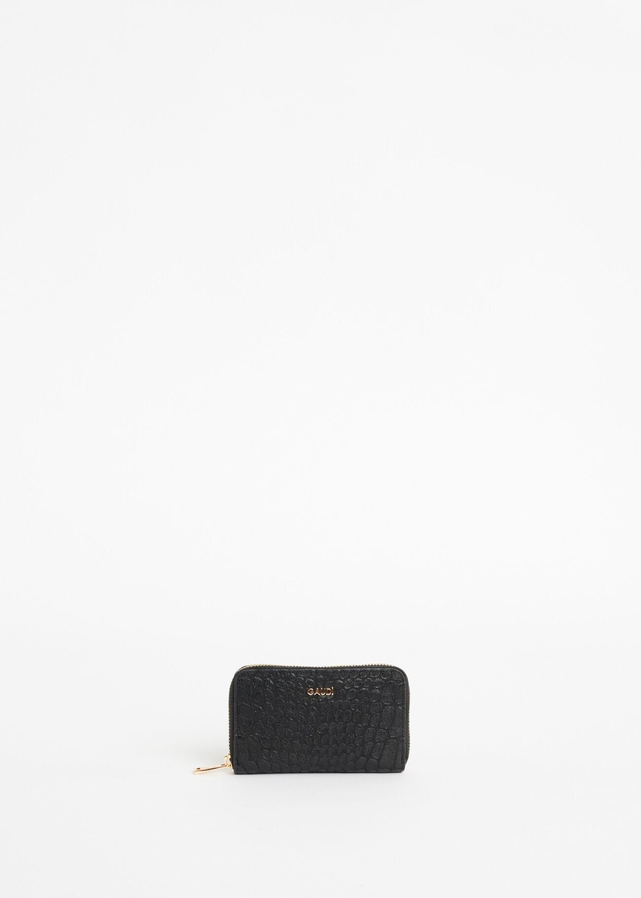 Portefeuille mini avec imprimé croco 