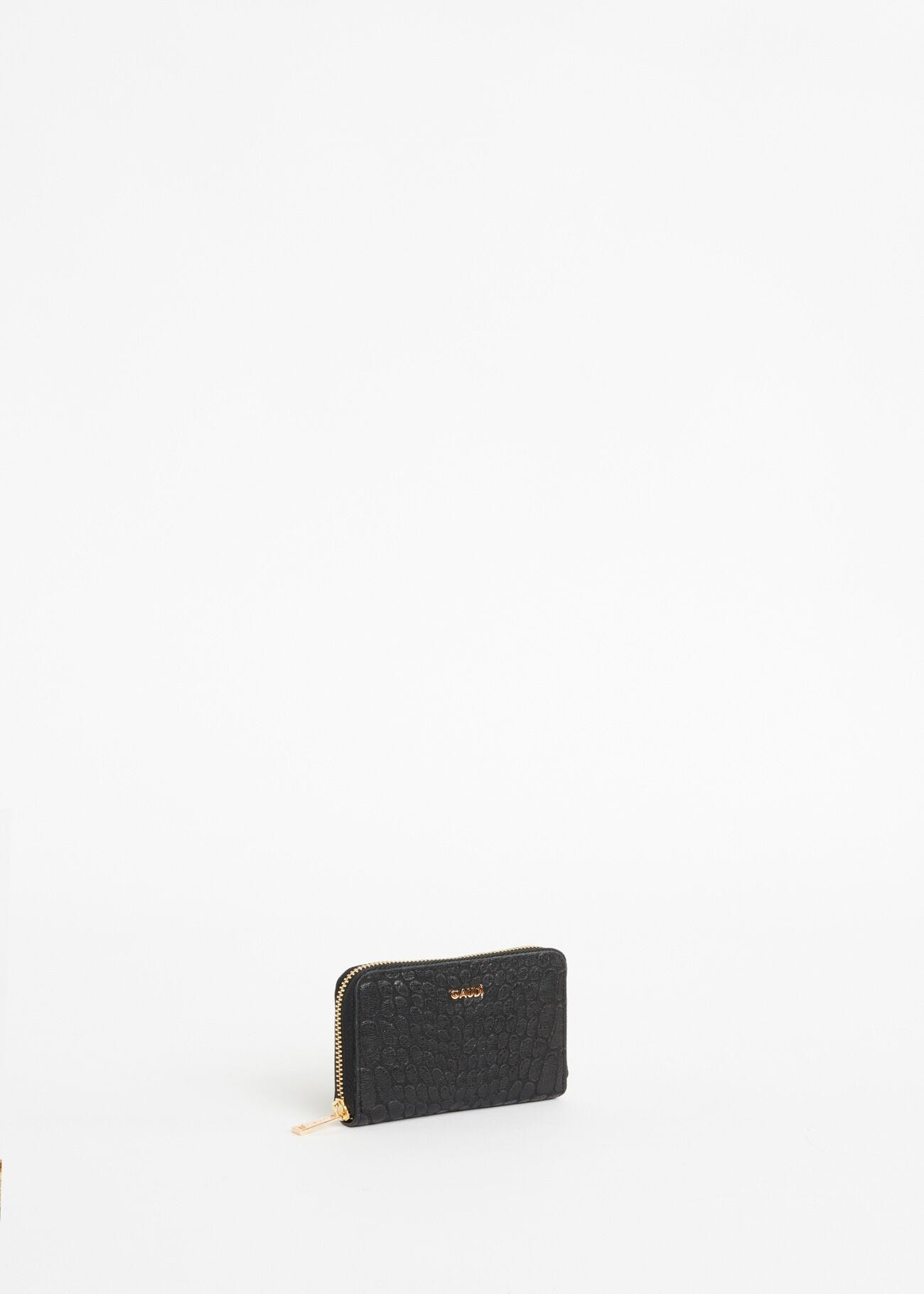 Portefeuille mini avec imprimé croco 
