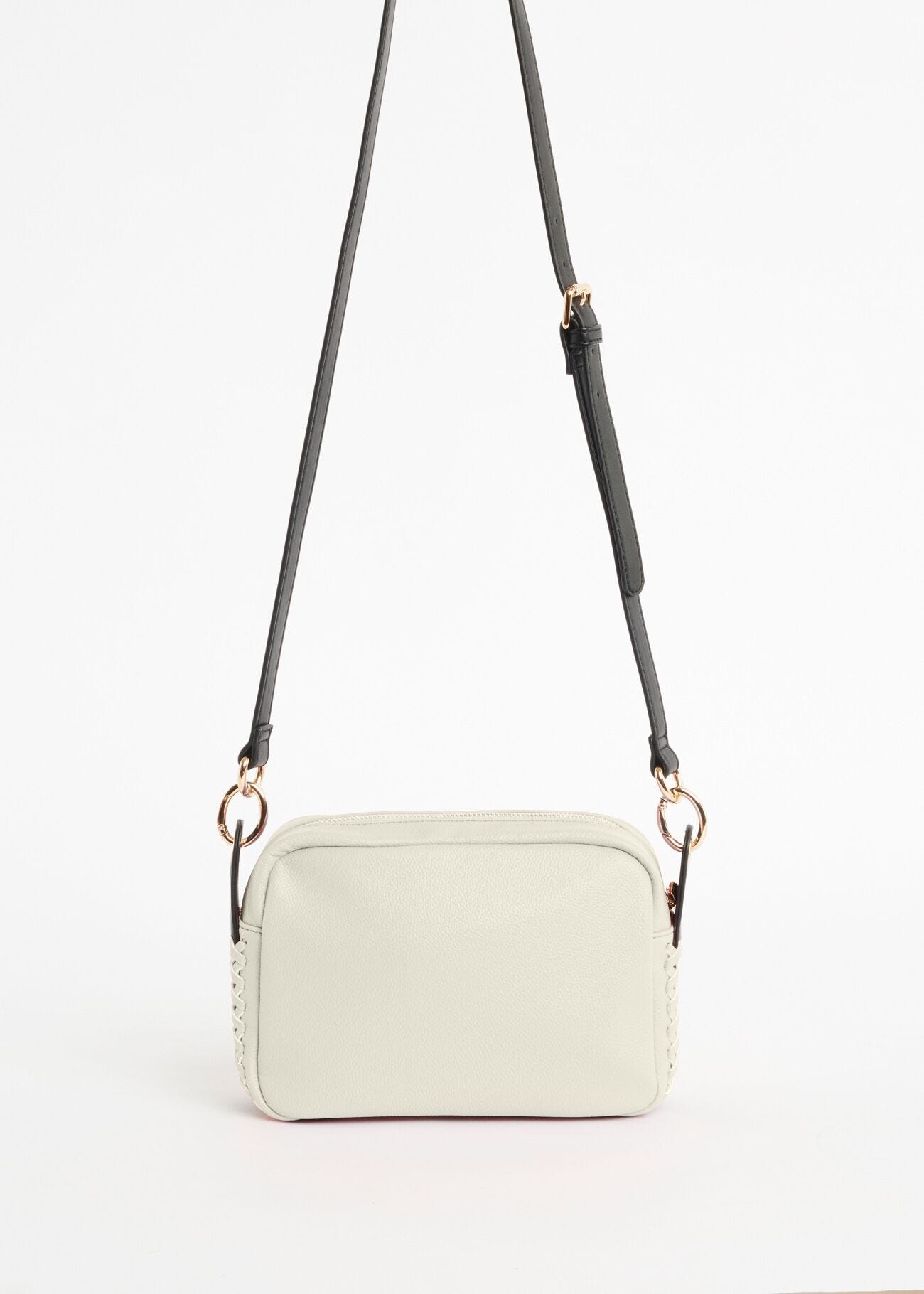 Crossbody bag with woven details 