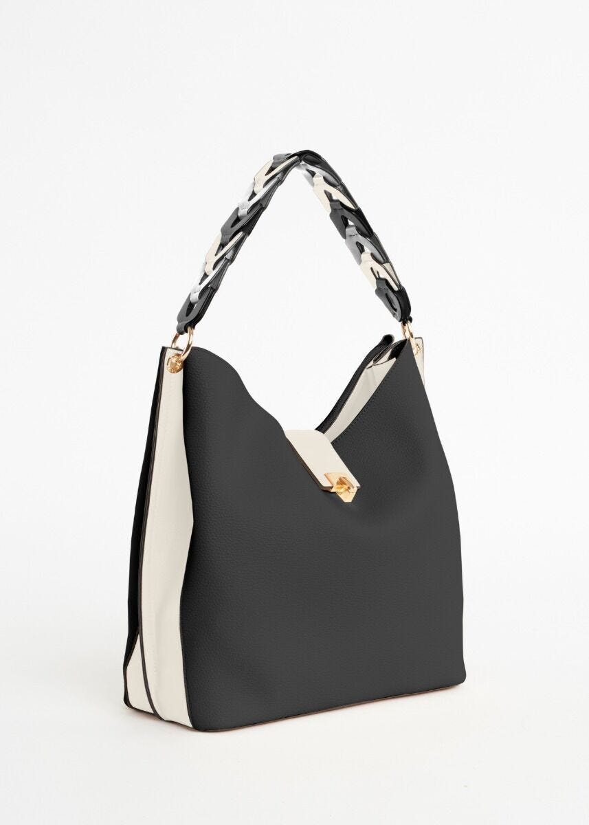 Sac porté épaule en cuir synthétique 