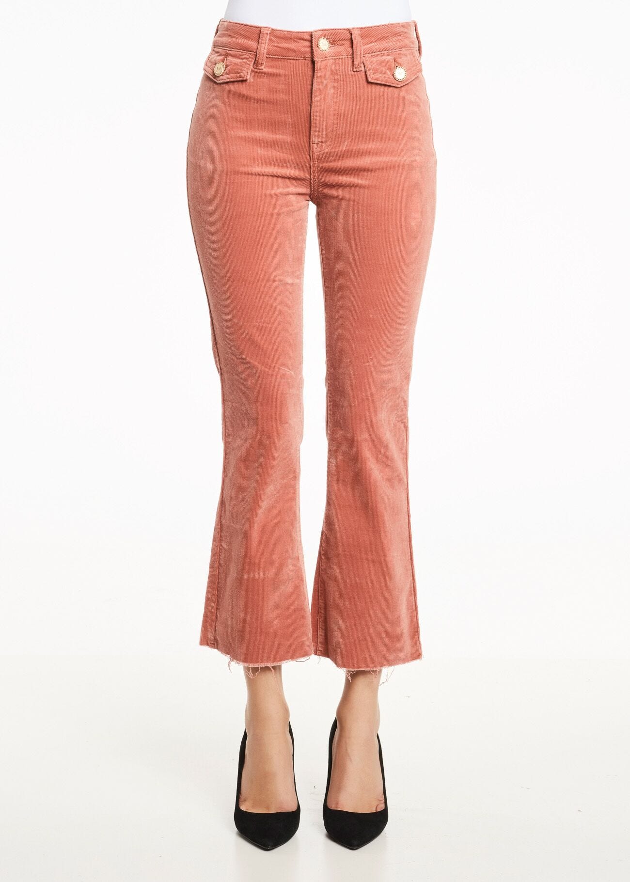 Flared cropped trousers