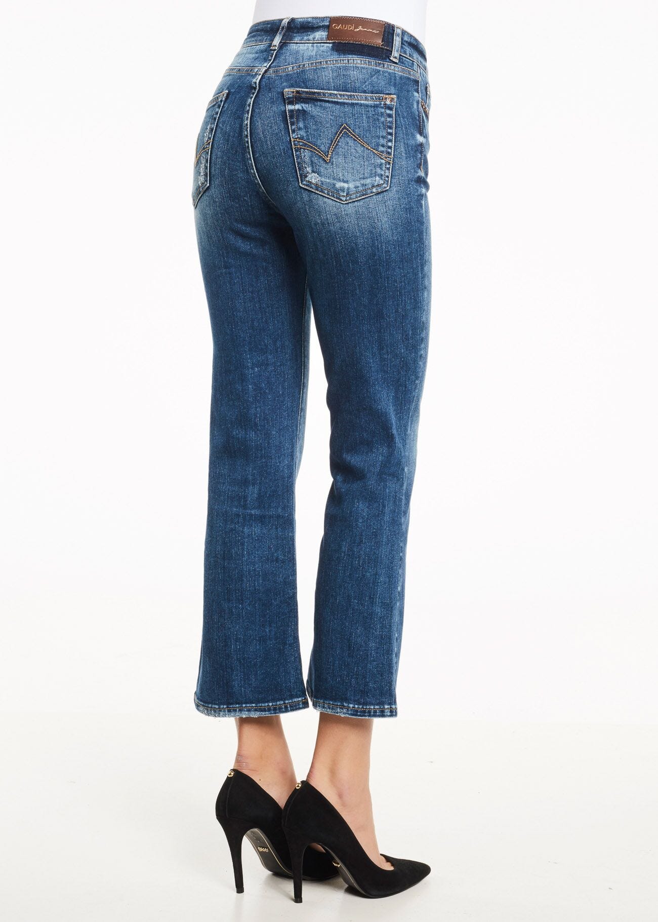 Cropped flared jeans