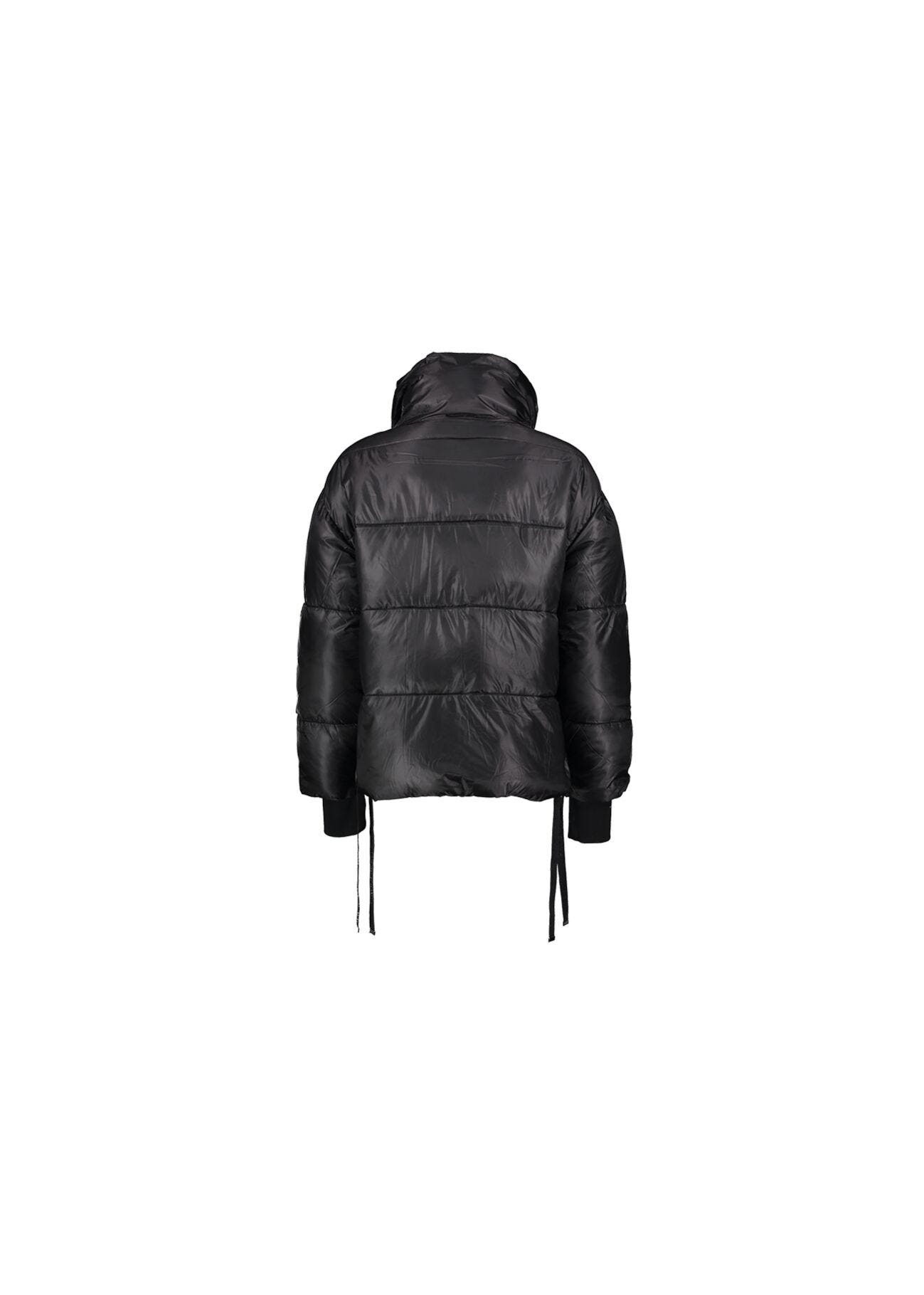 Down jacket with high neck Black