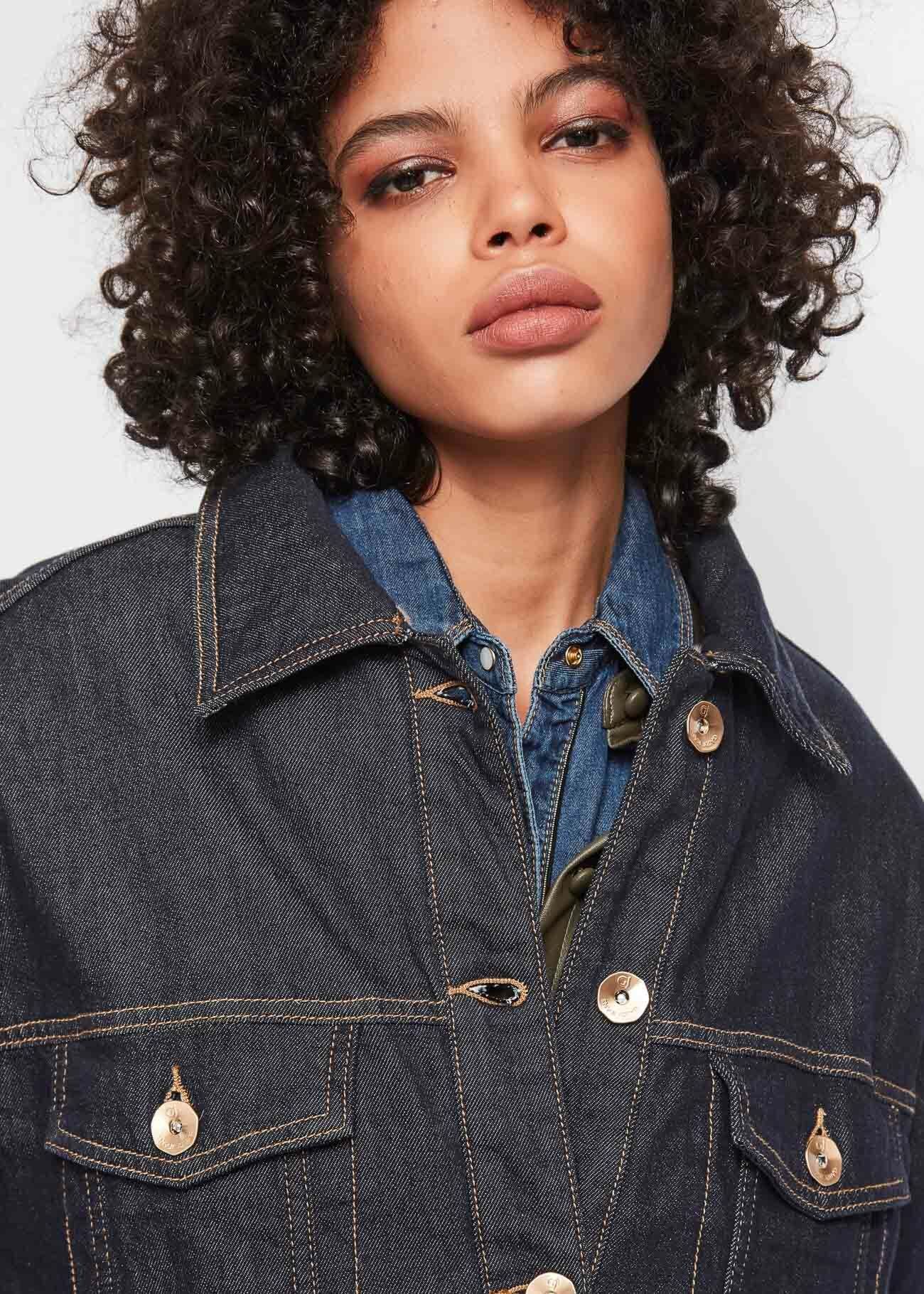 Long denim jacket