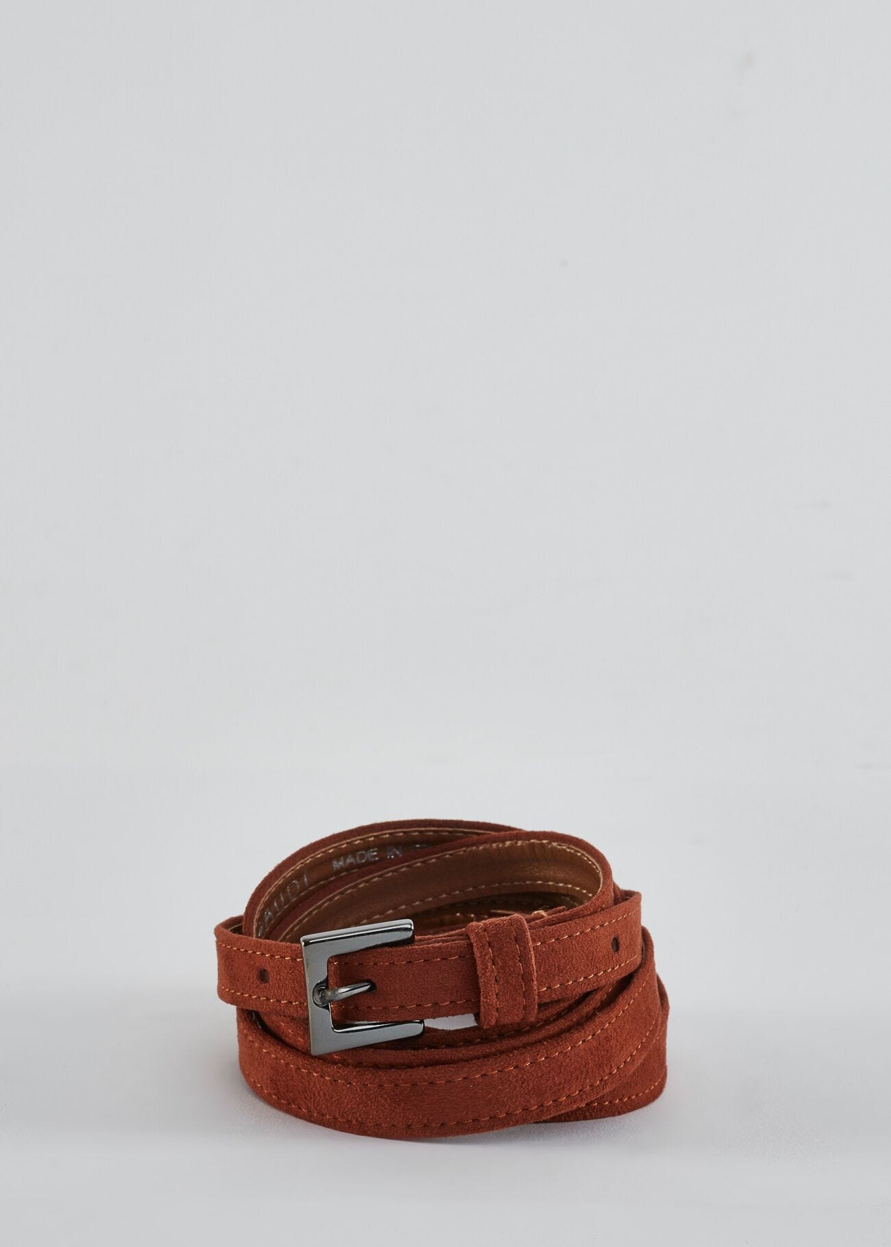 Ceinture en cuir velours