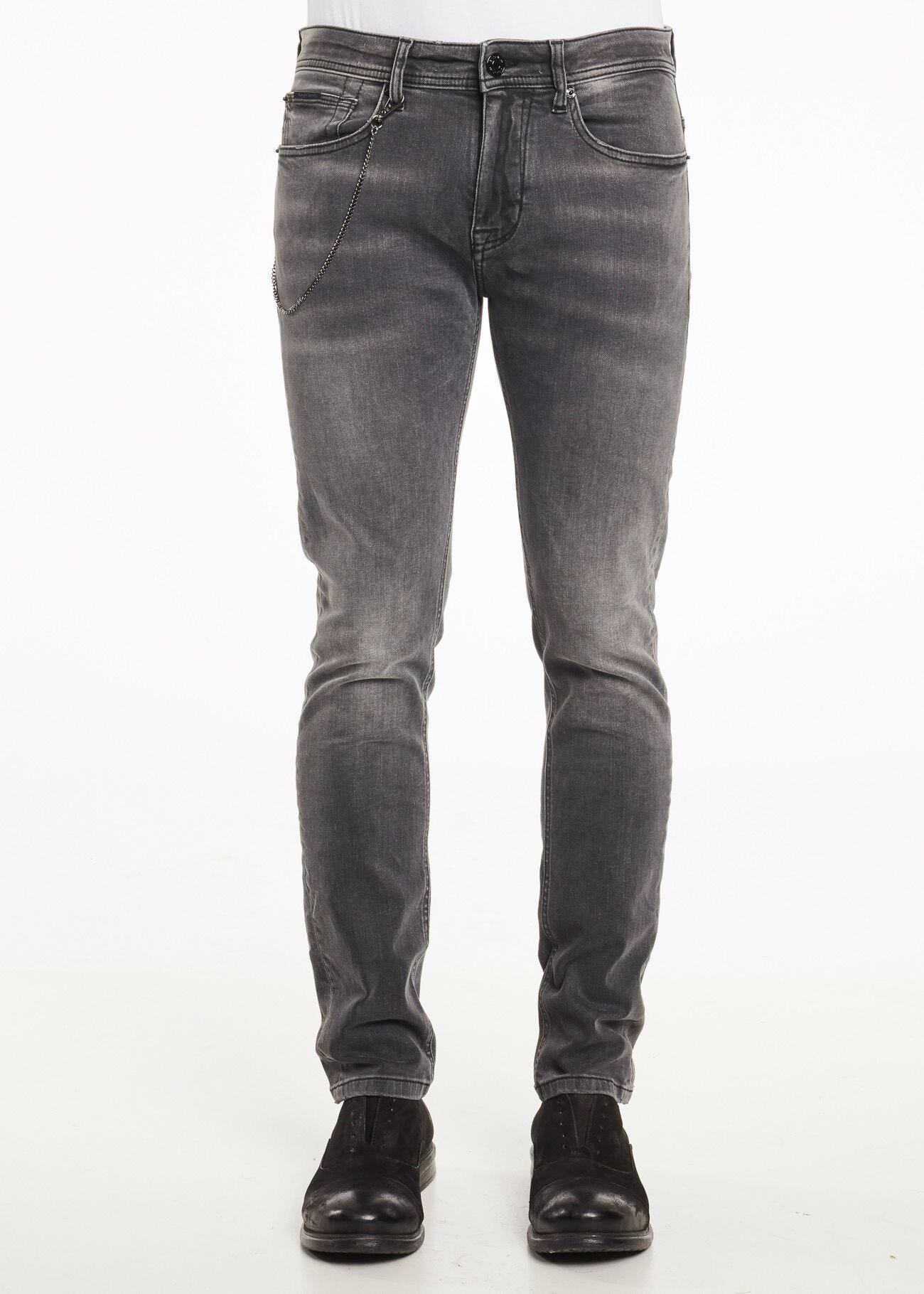 Worn-wash jeans