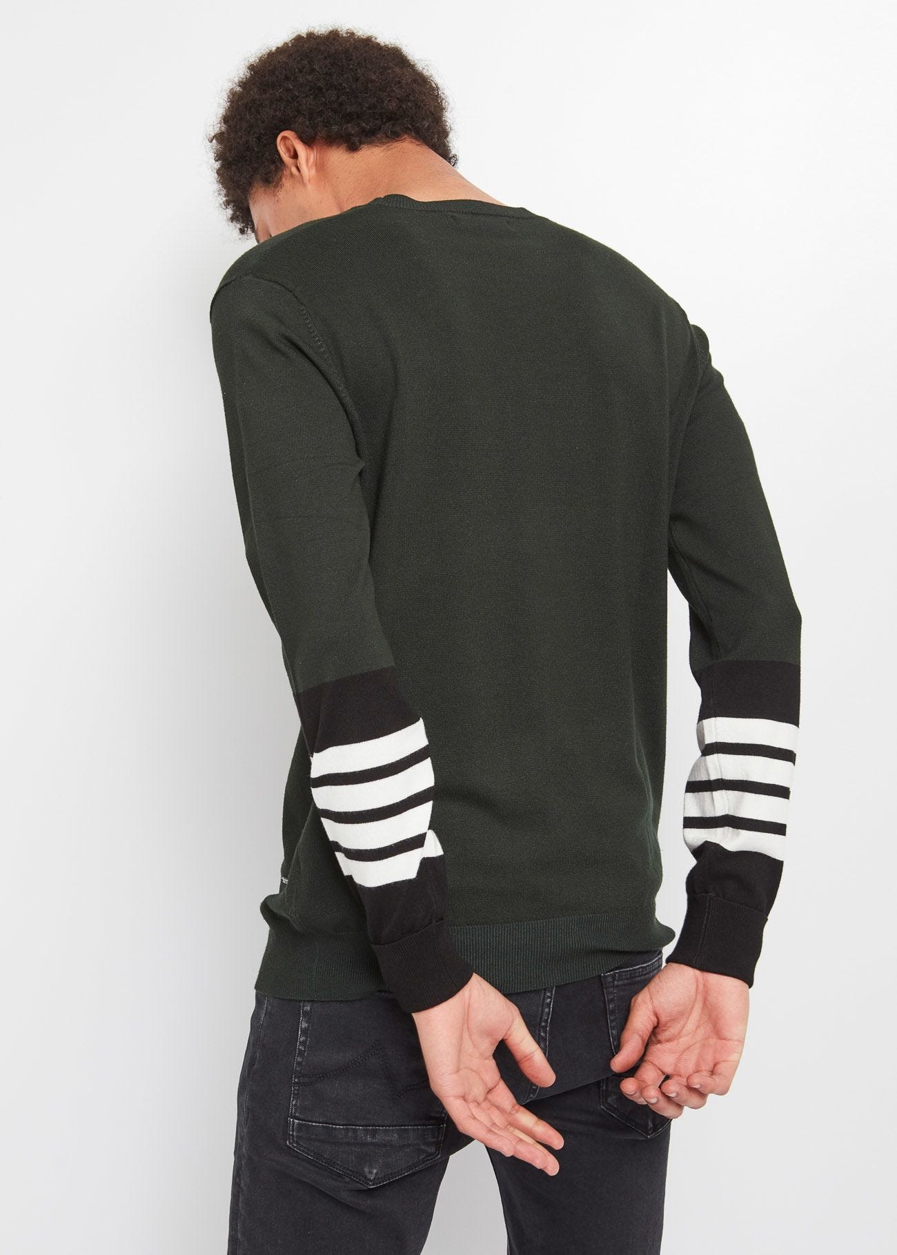 Jacquard stripe jumper