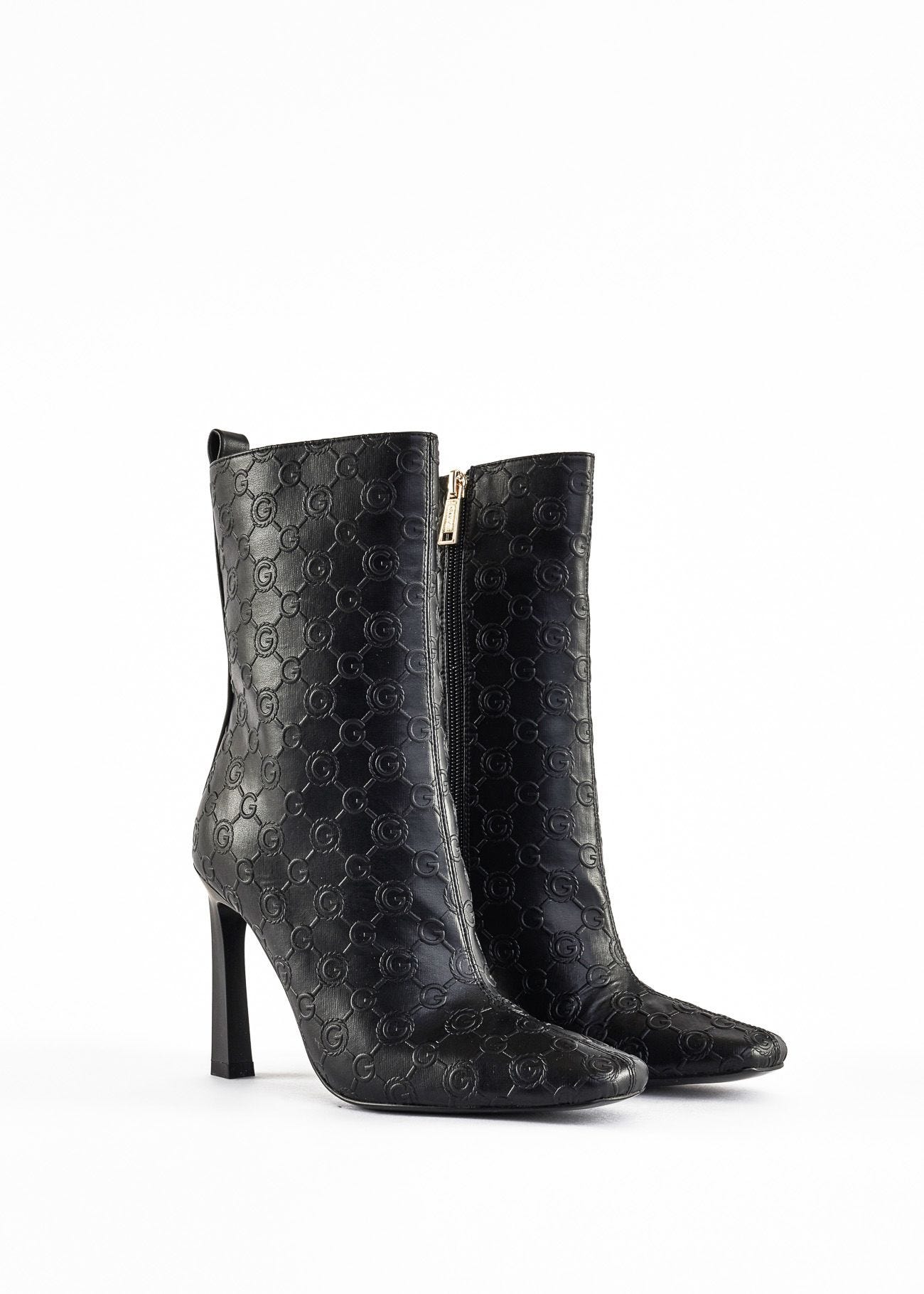 Ankle boots with all-over logo