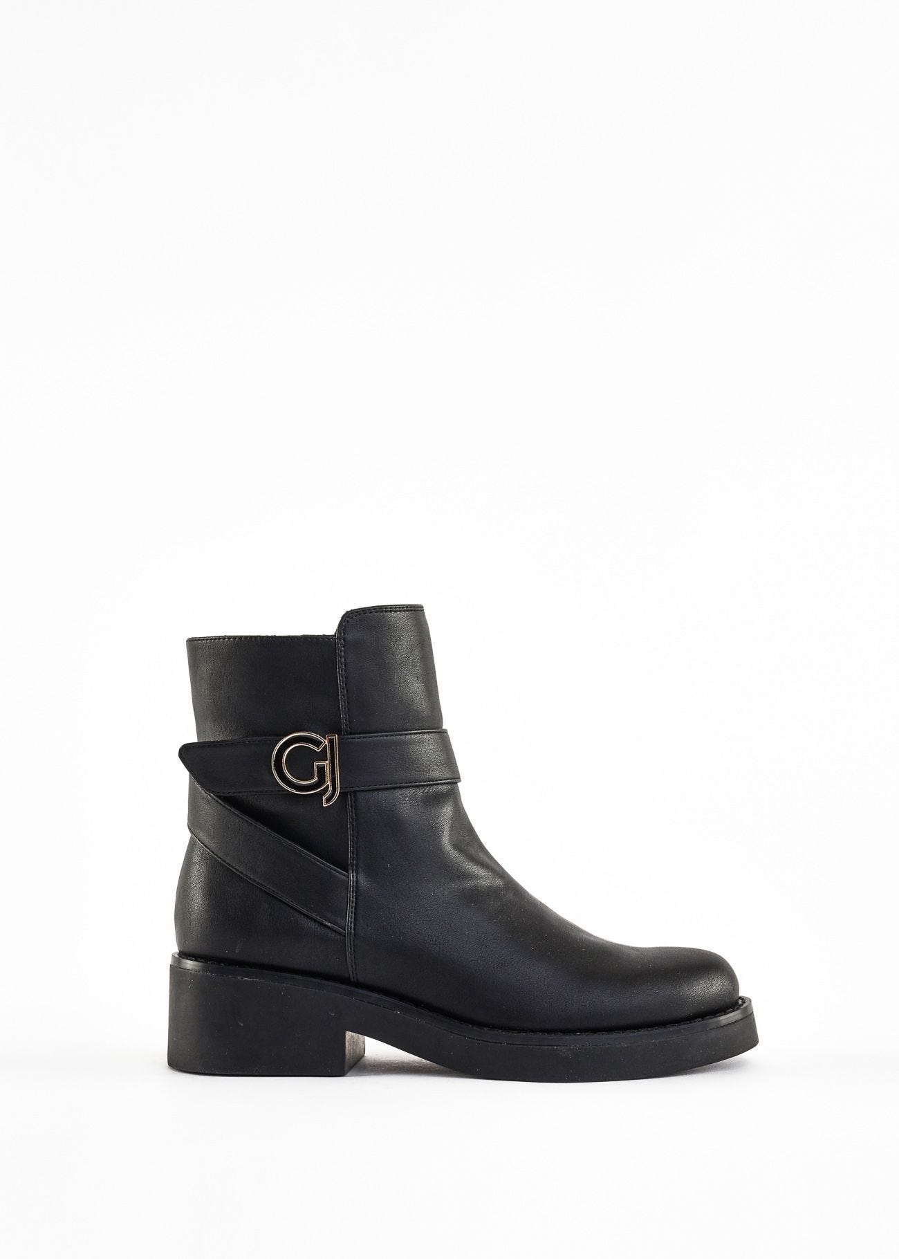 Biker ankle boots with logo