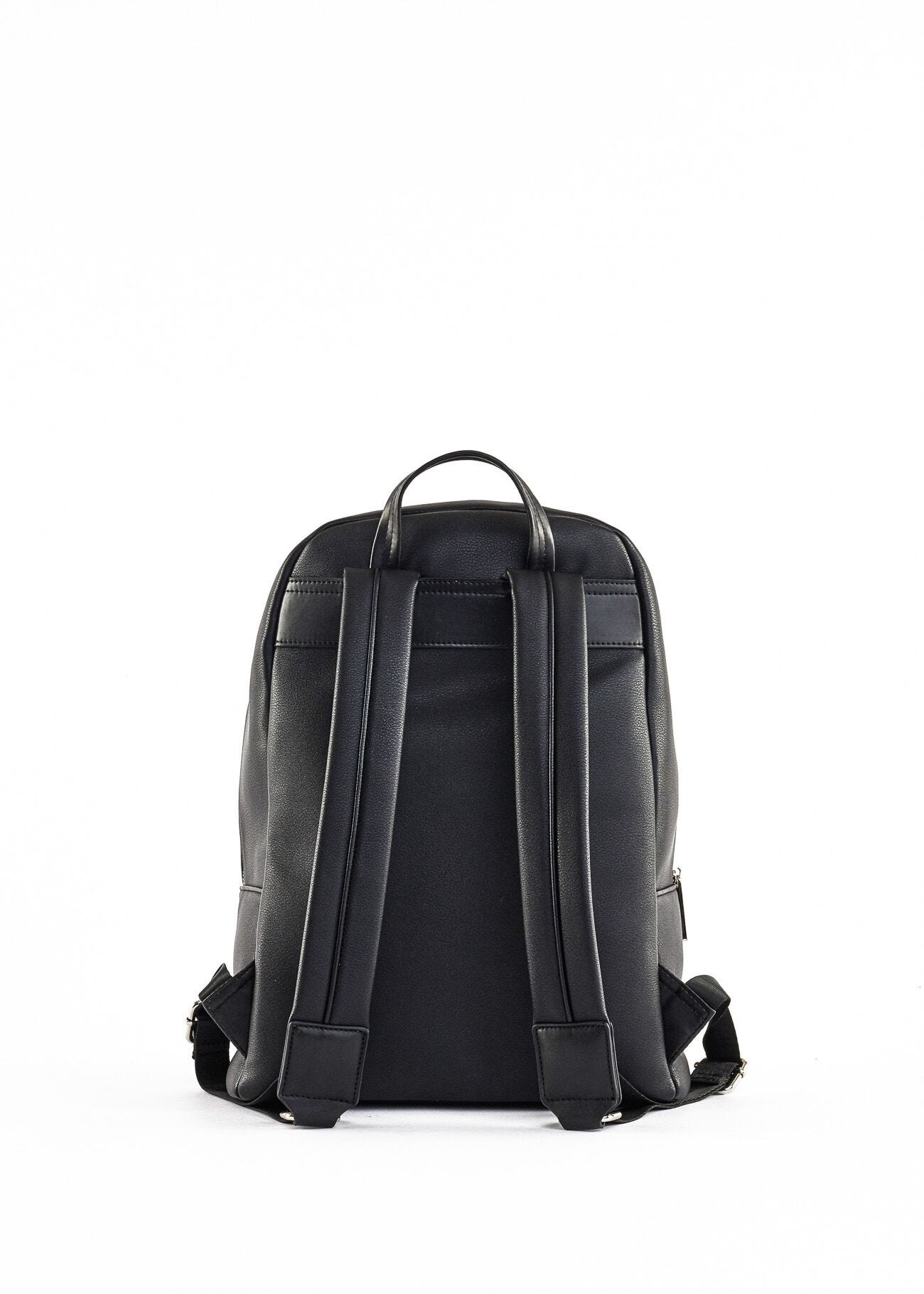 Faux leather backpack