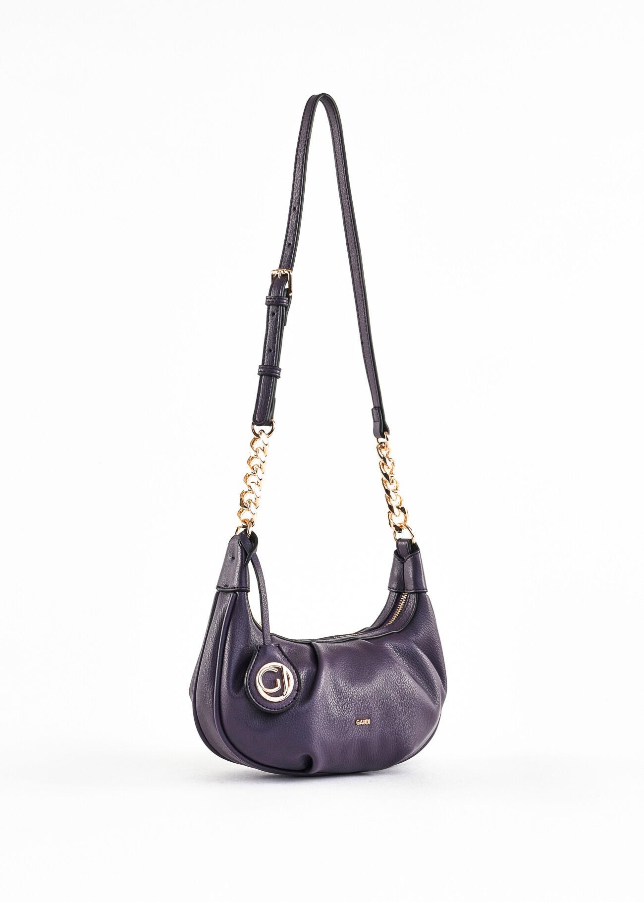 Crossbody a pieghe viola