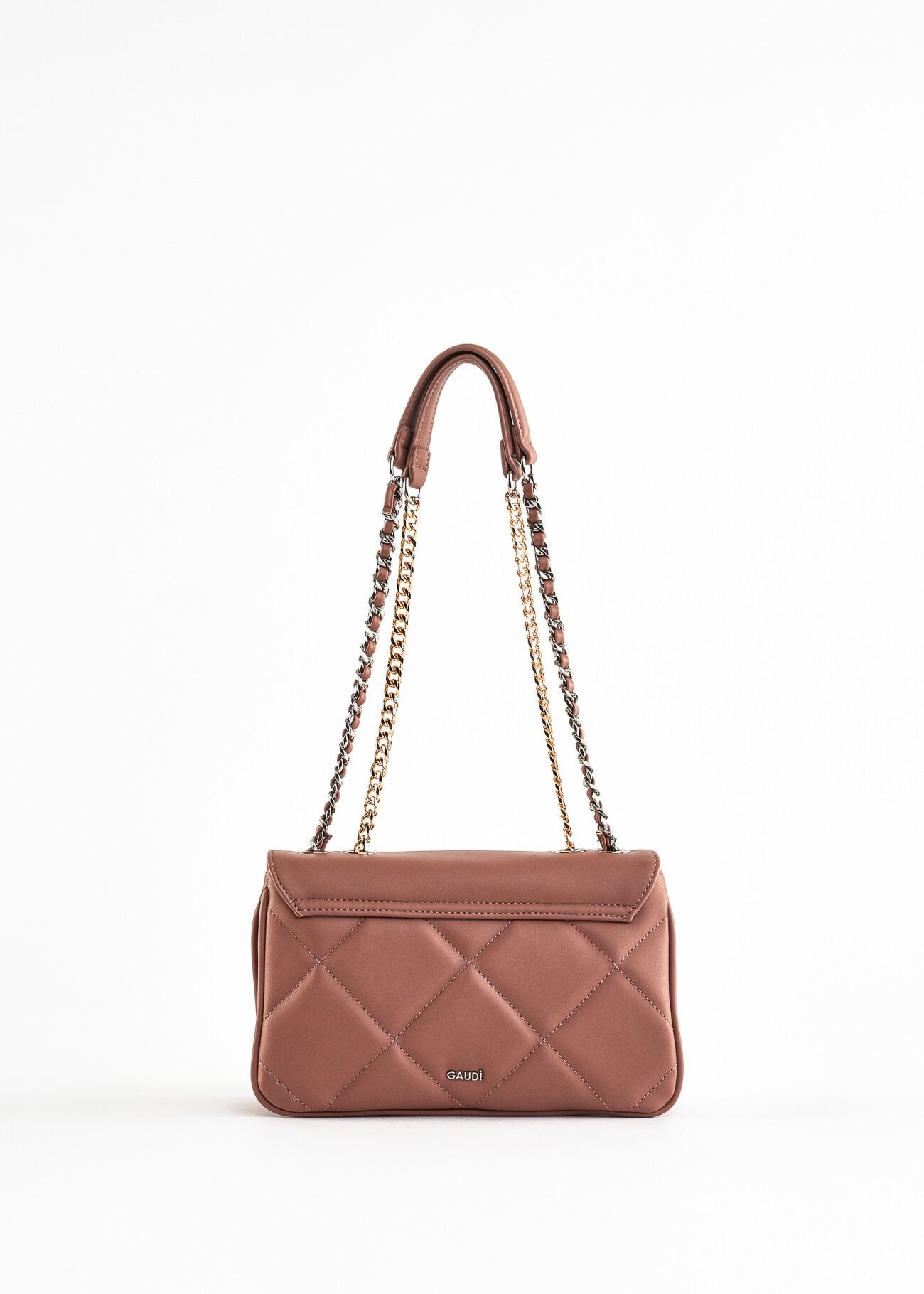 Shoulder bag with rhombus pattern