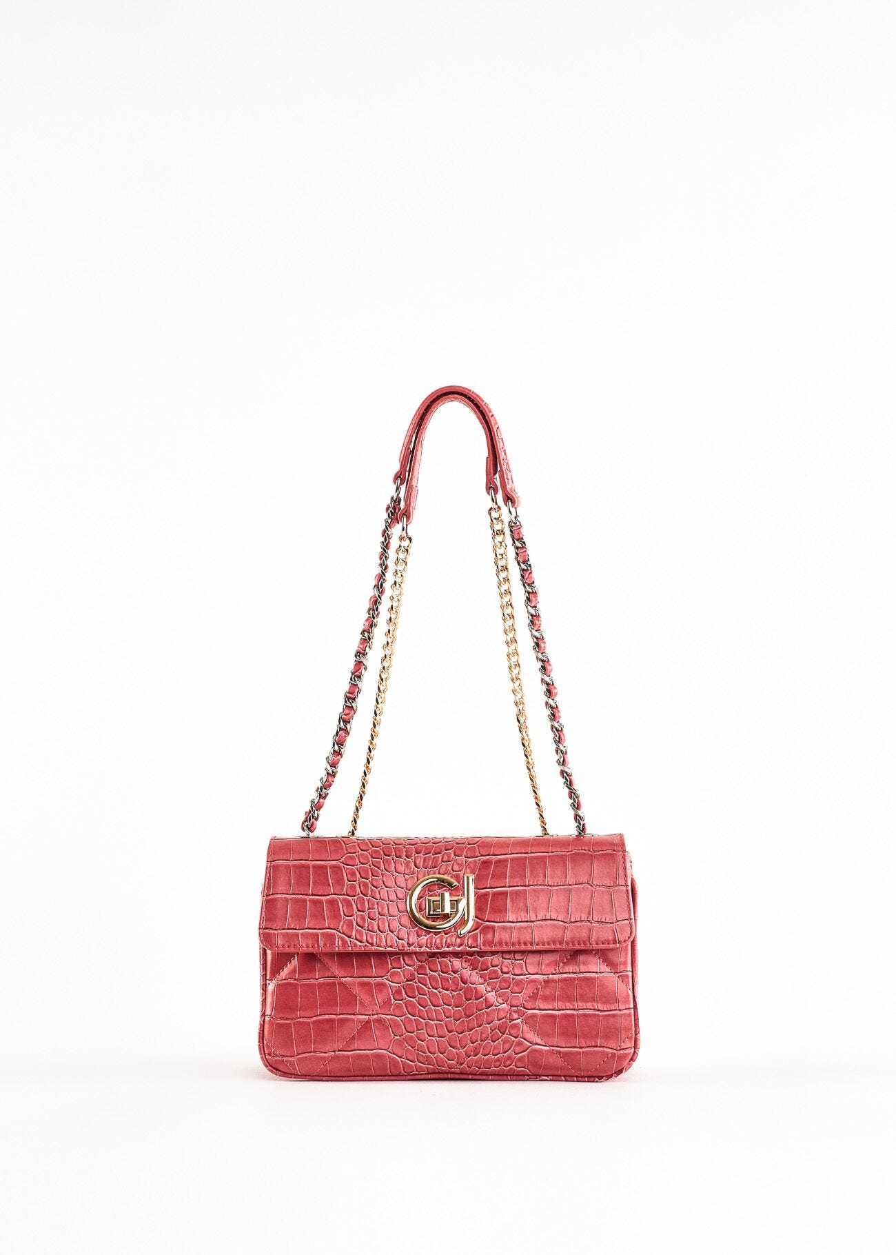 Croc-print bag