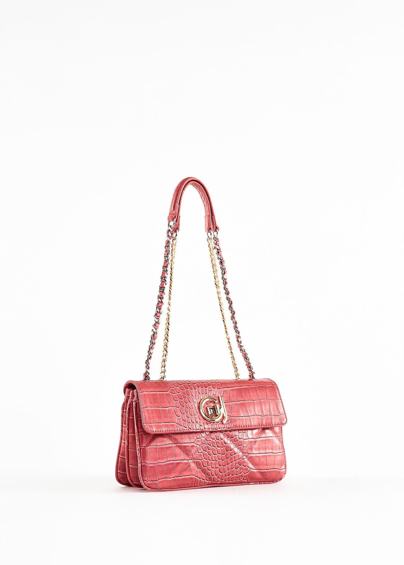 Croc-print bag