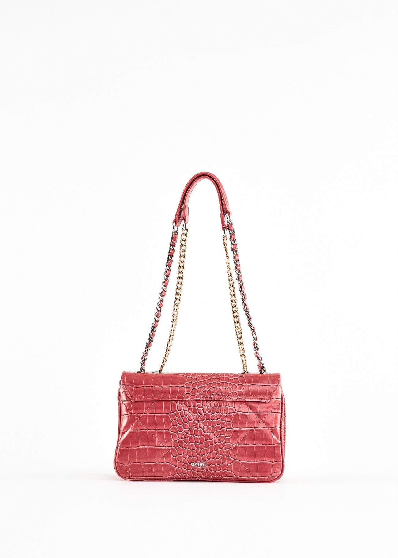 Croc-print bag