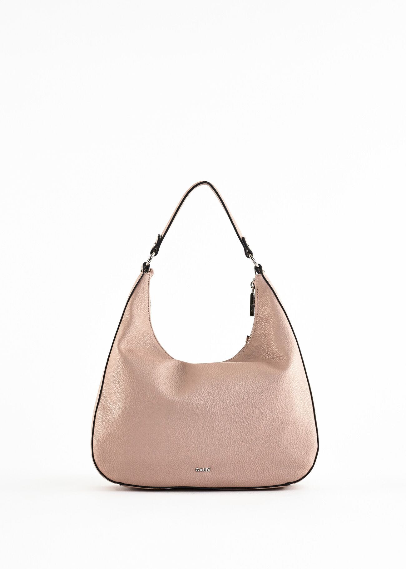 Faux leather hobo bag