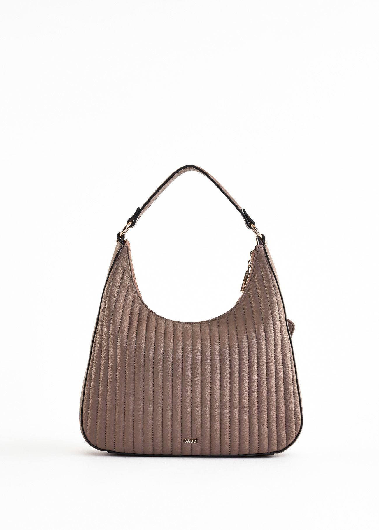 Pleated quilted hobo bag