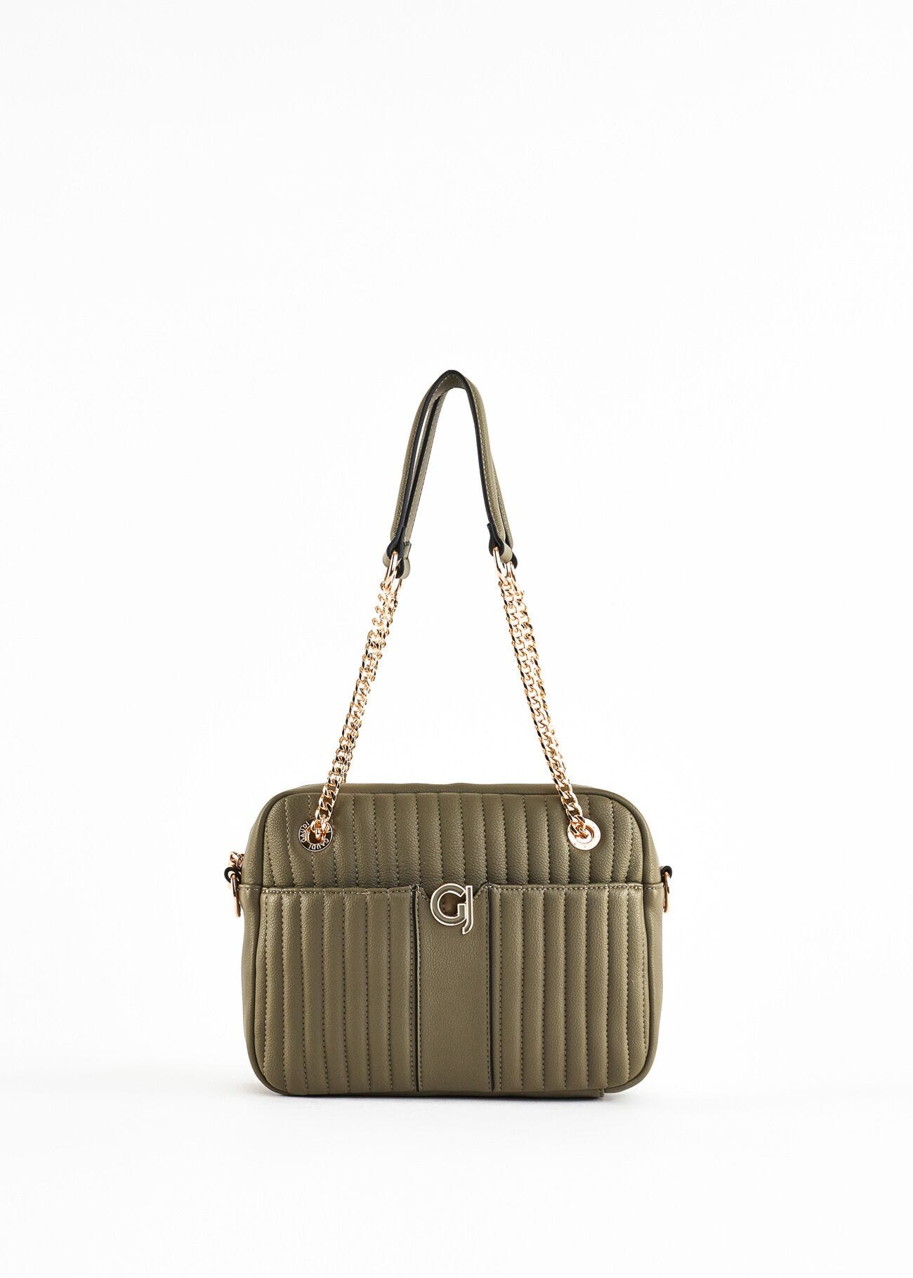 Shoulder bag in simil pelle plissé