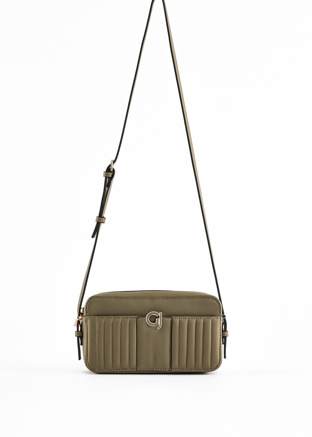 Crossbody in simil pelle plissé