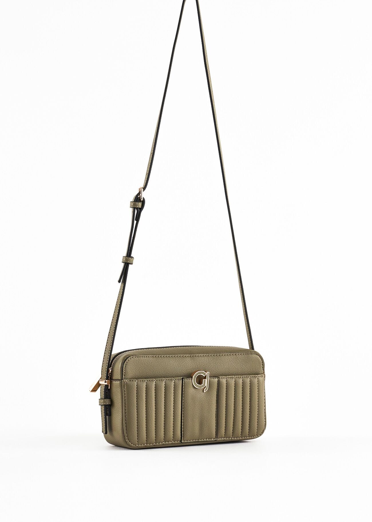 Crossbody in simil pelle plissé