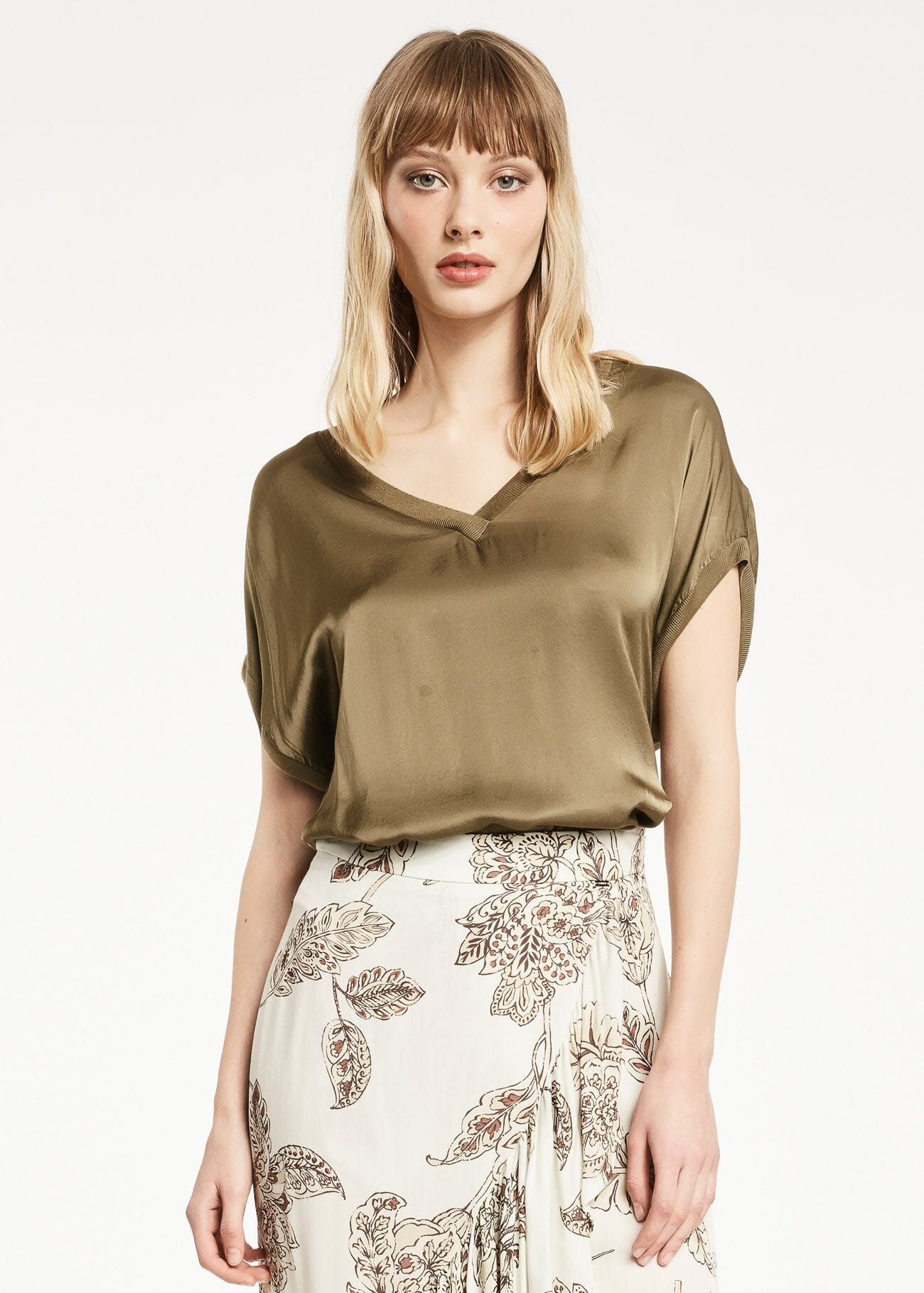 Blusa in raso di viscosa