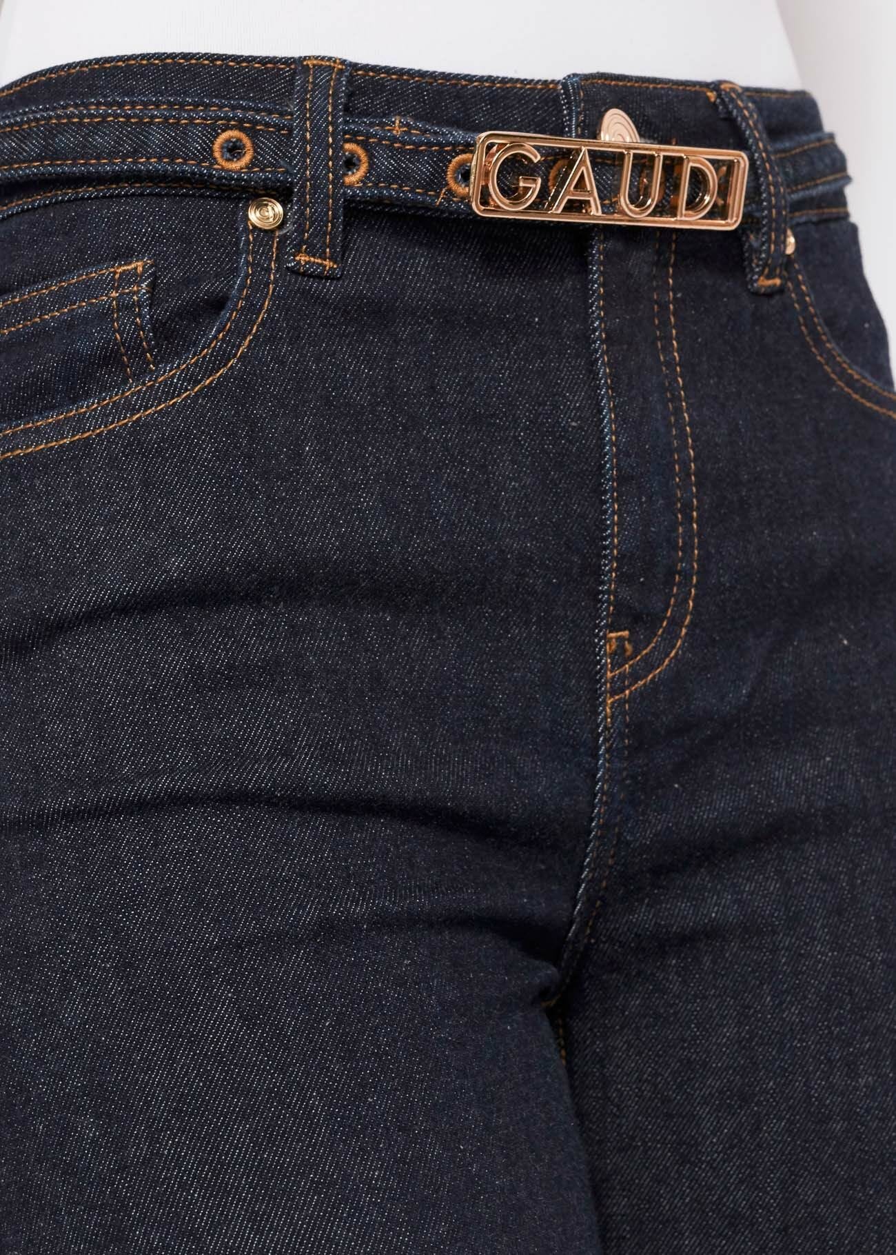 Jean patte d'éph avec ceinture
