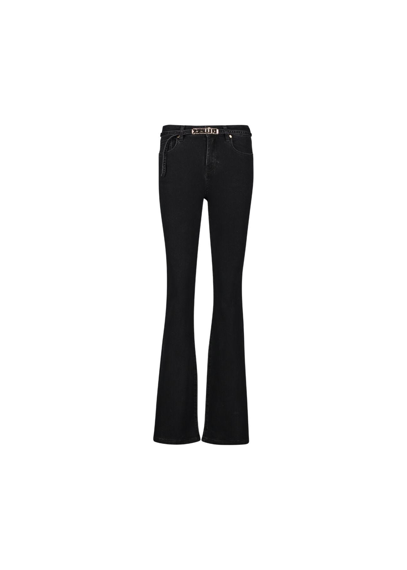 Jeans nero con cintura