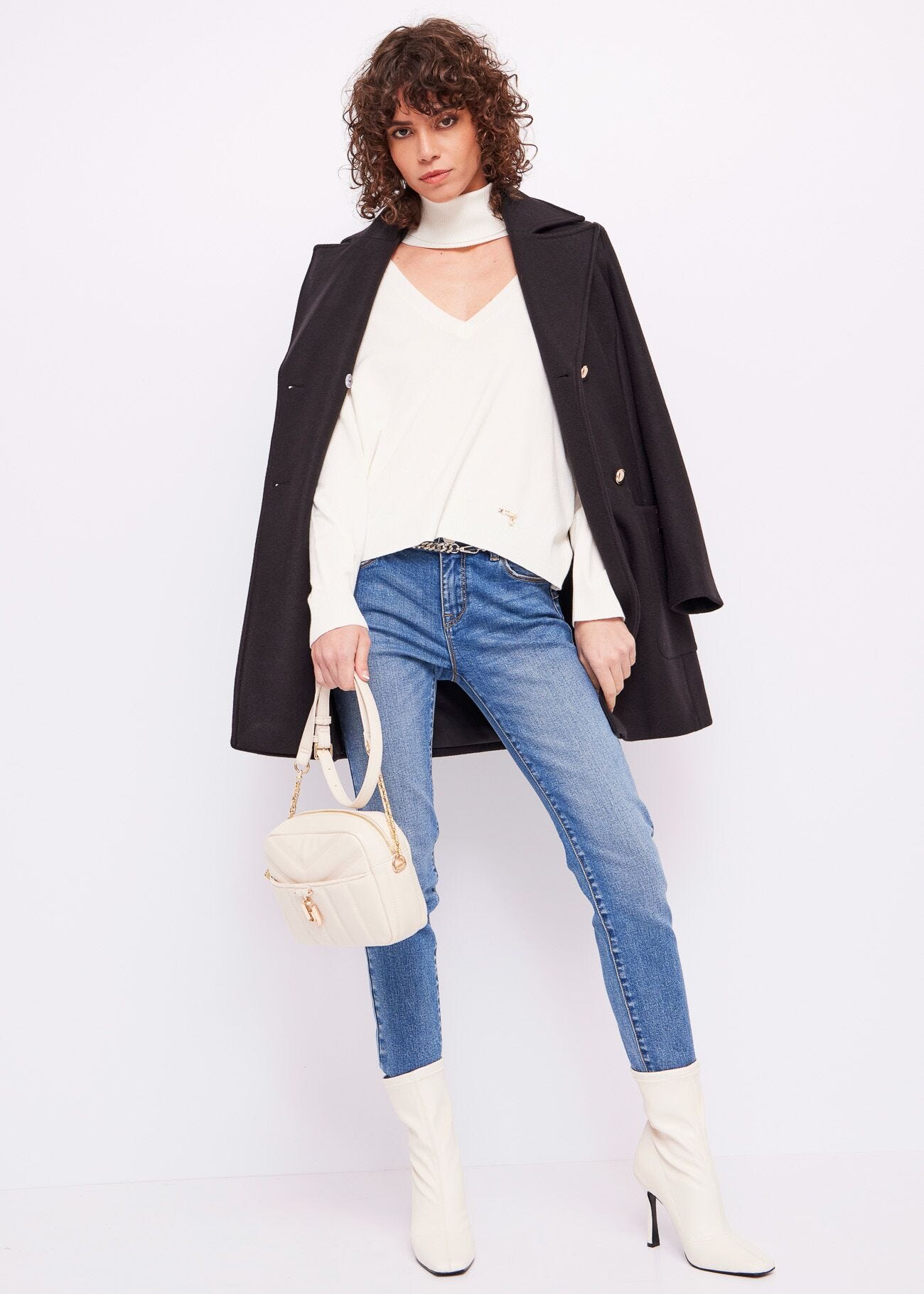 Jean skinny à ceinture