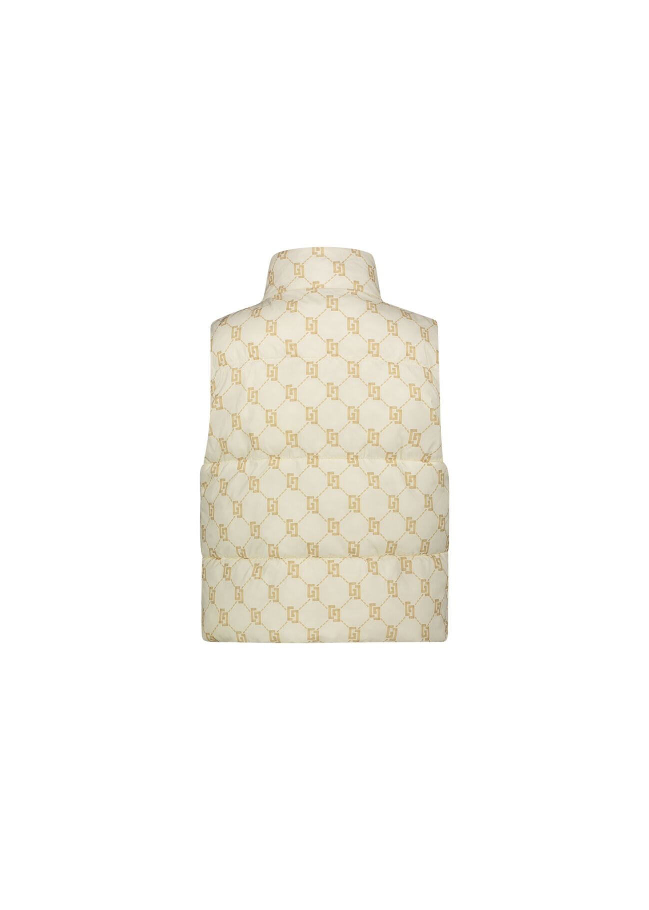 Gilet imbottito in nylon stampato