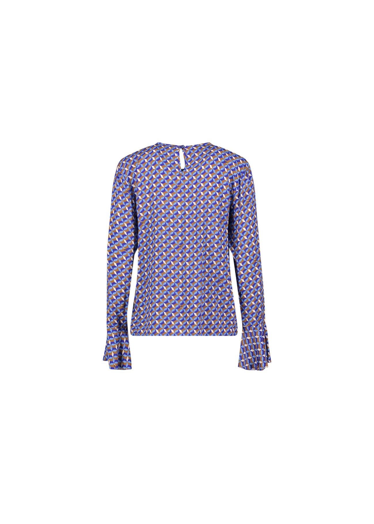 Blouse with geometric pattern