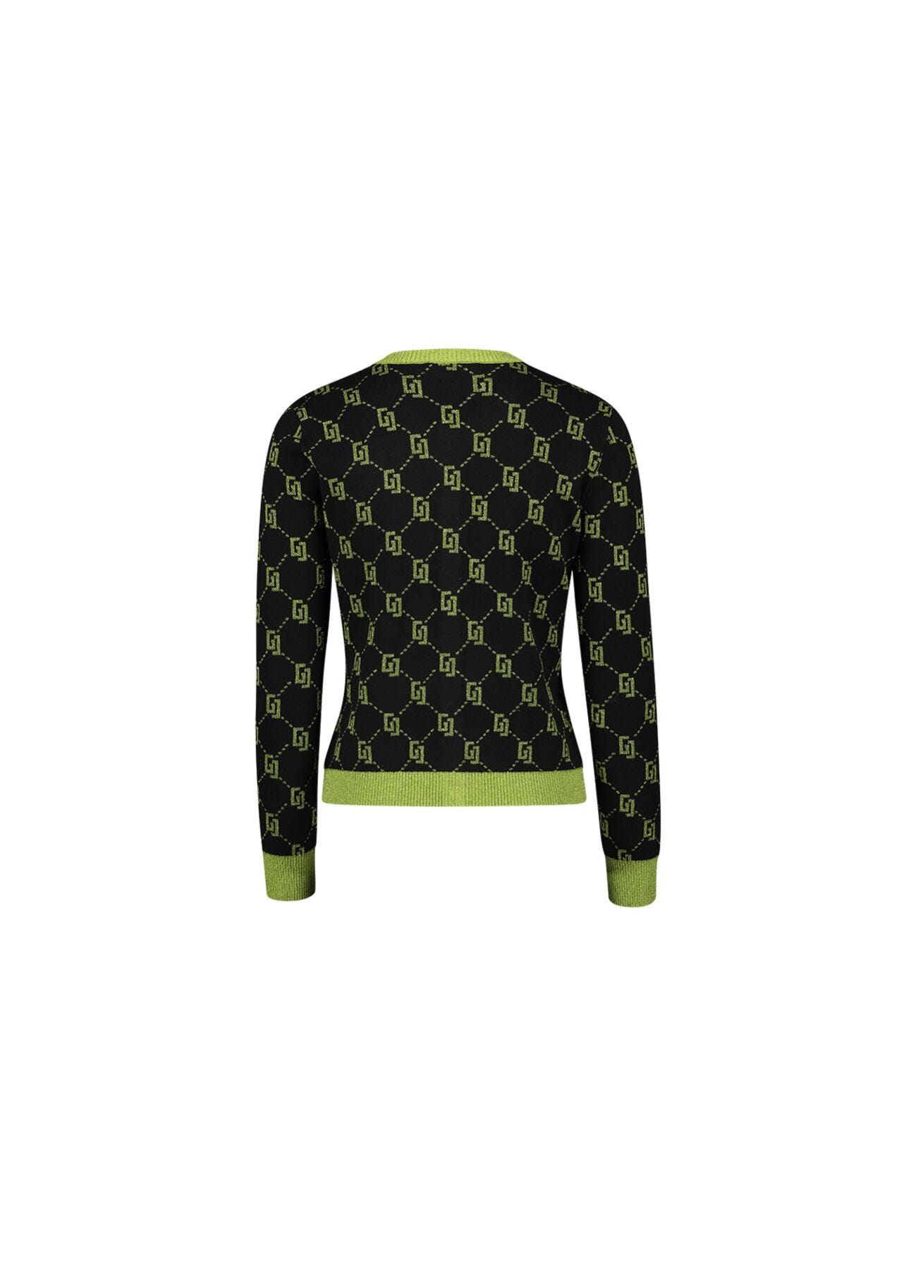 Cardigan con logo jacquard