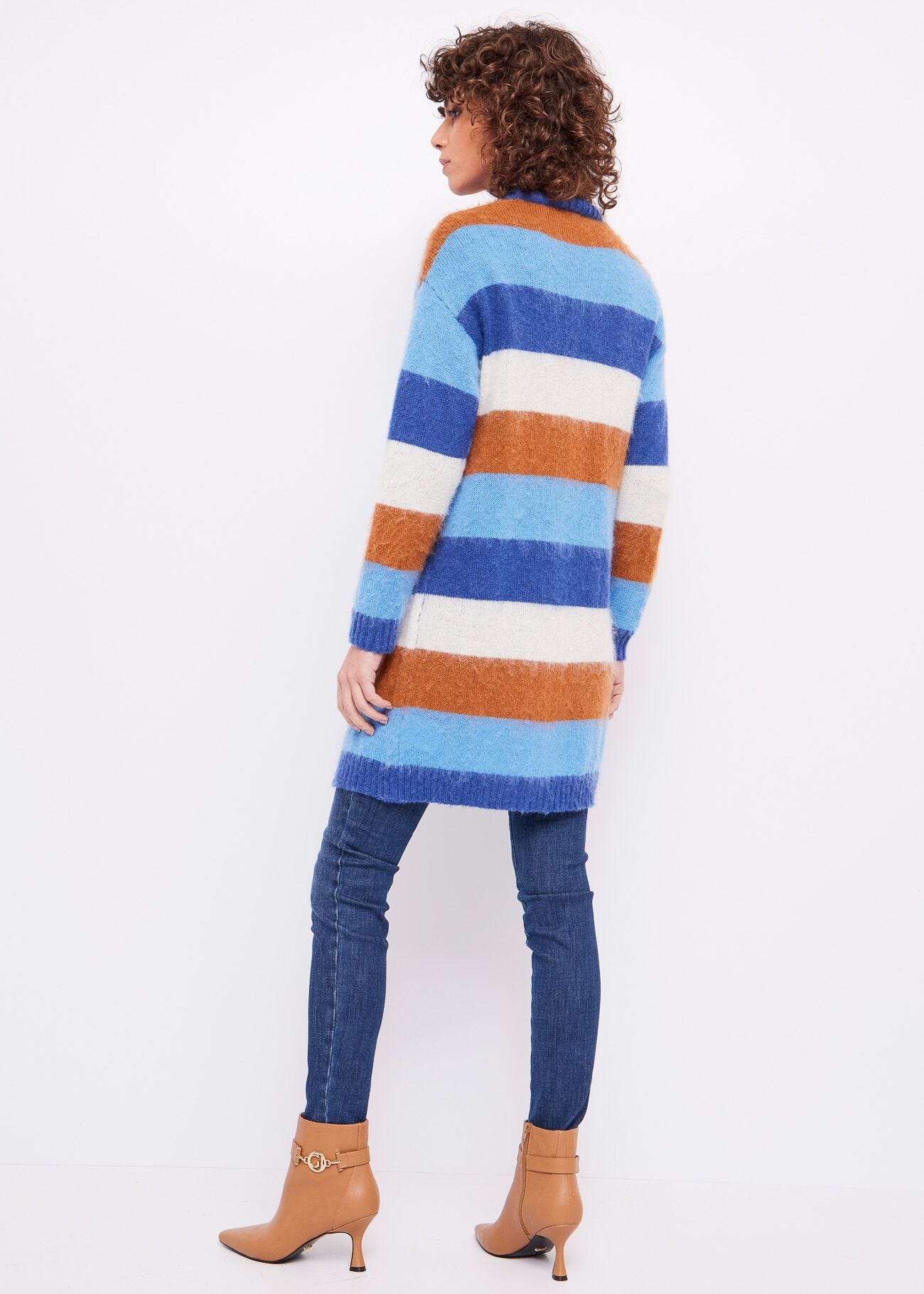 Cardigan à rayures jacquard