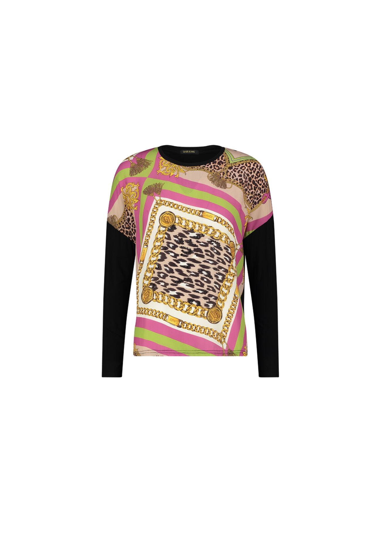 T-shirt with patterned print