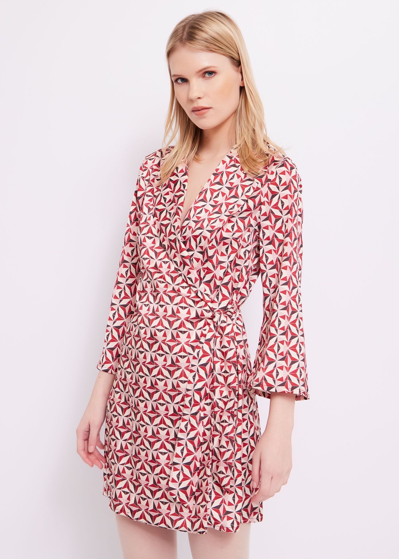 Abito in twill stampato