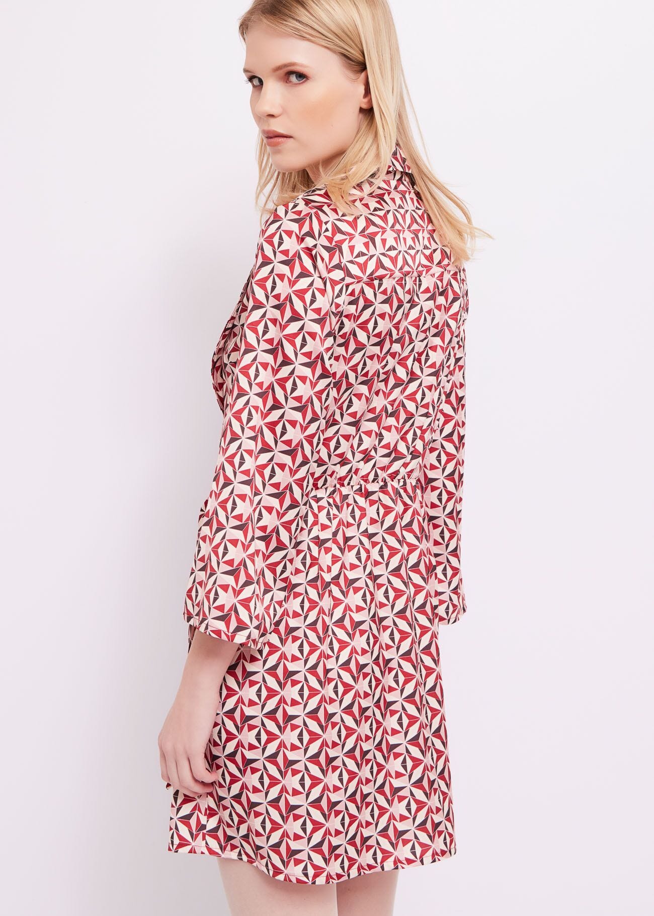 Abito in twill stampato