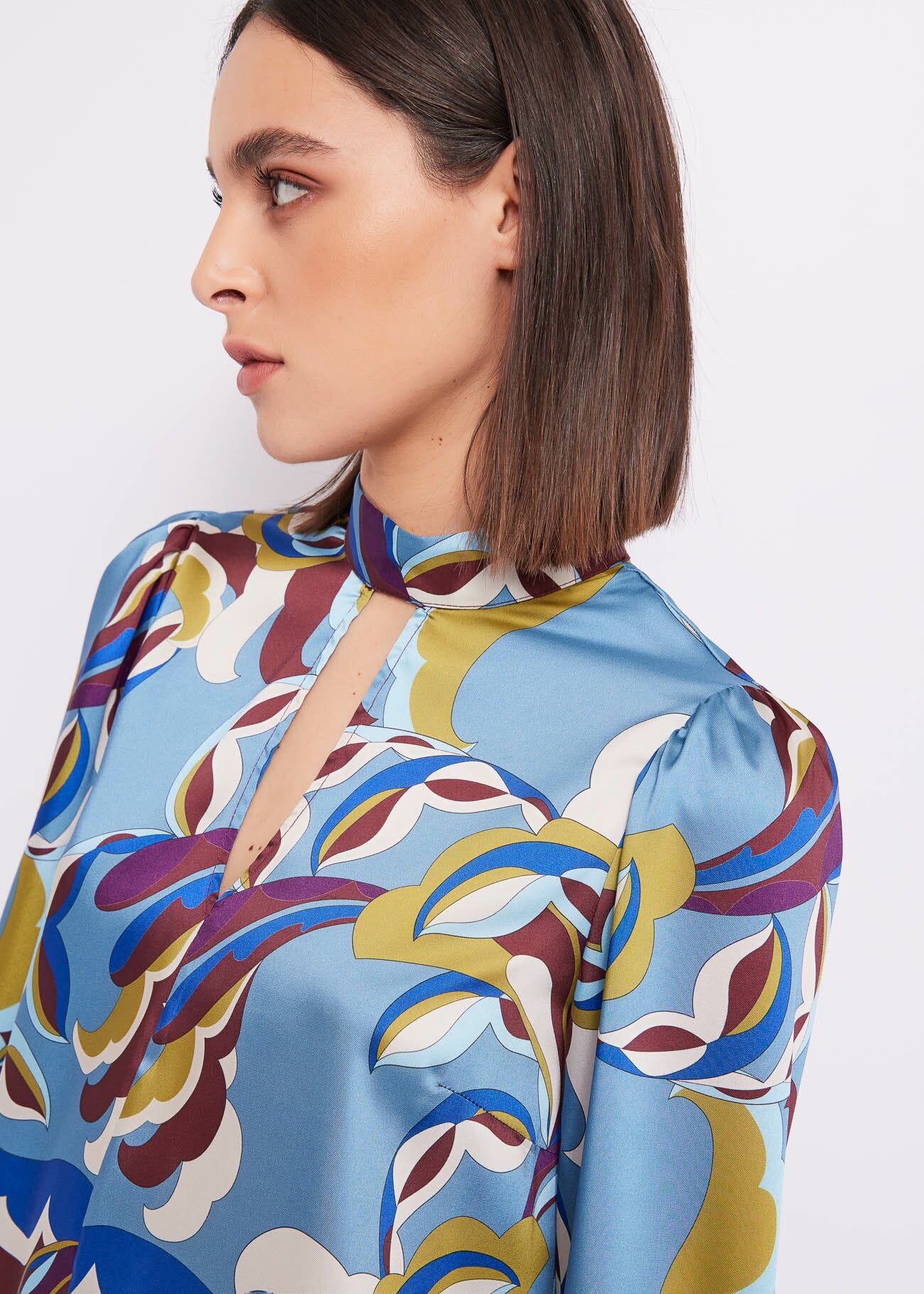 Robe en sergé imprimé