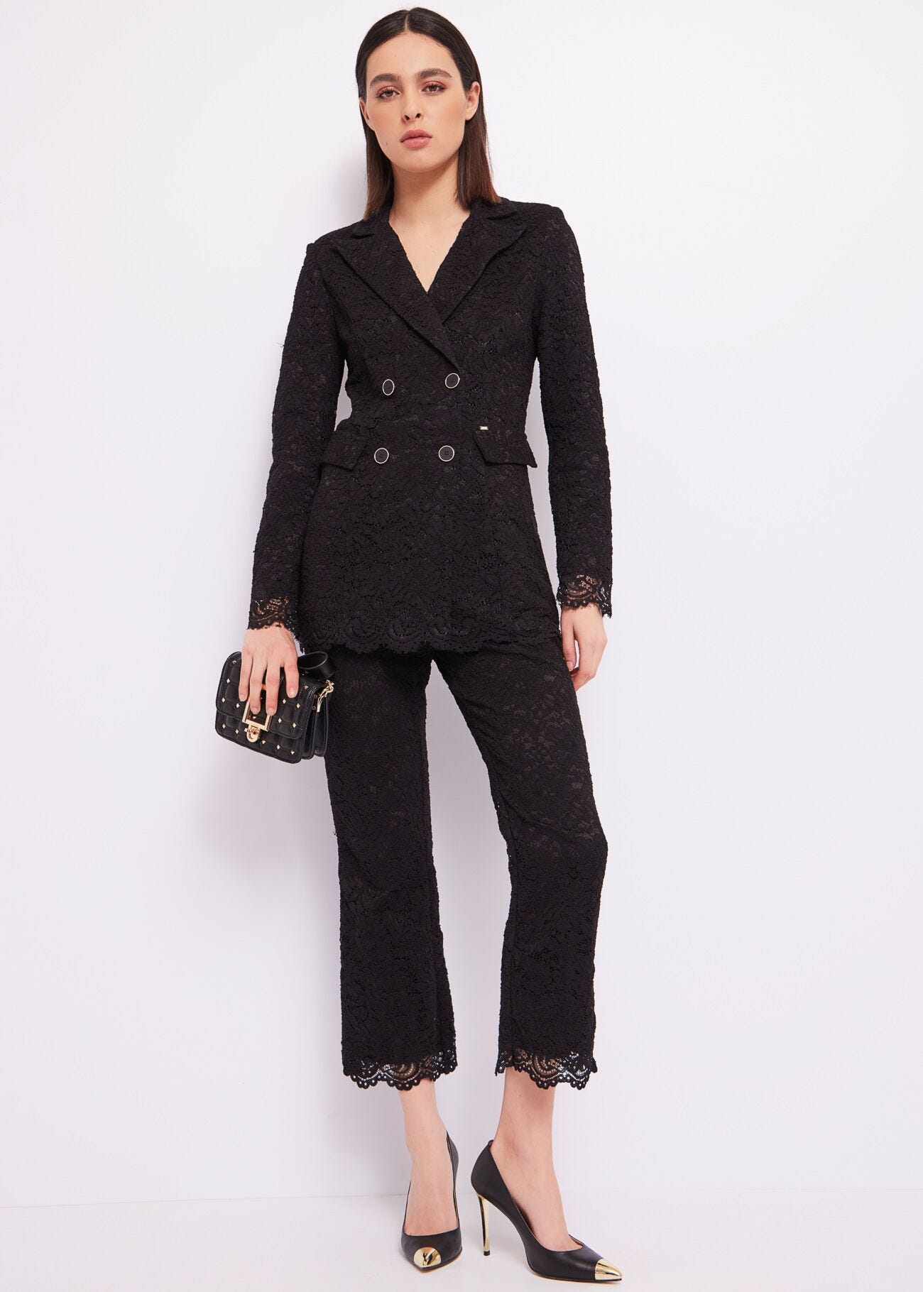 Pantaloni con pizzo