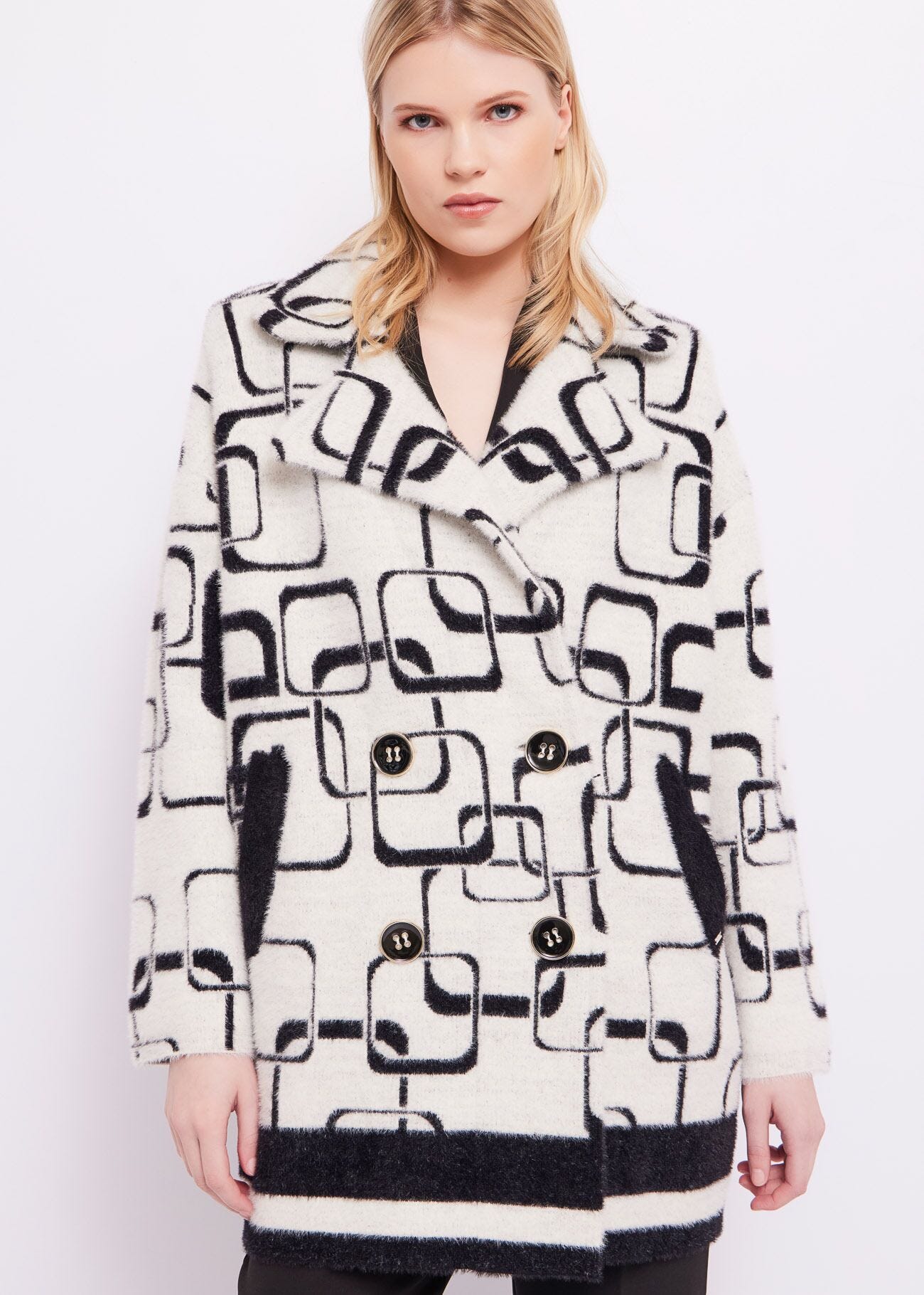 Cappotto jacquard