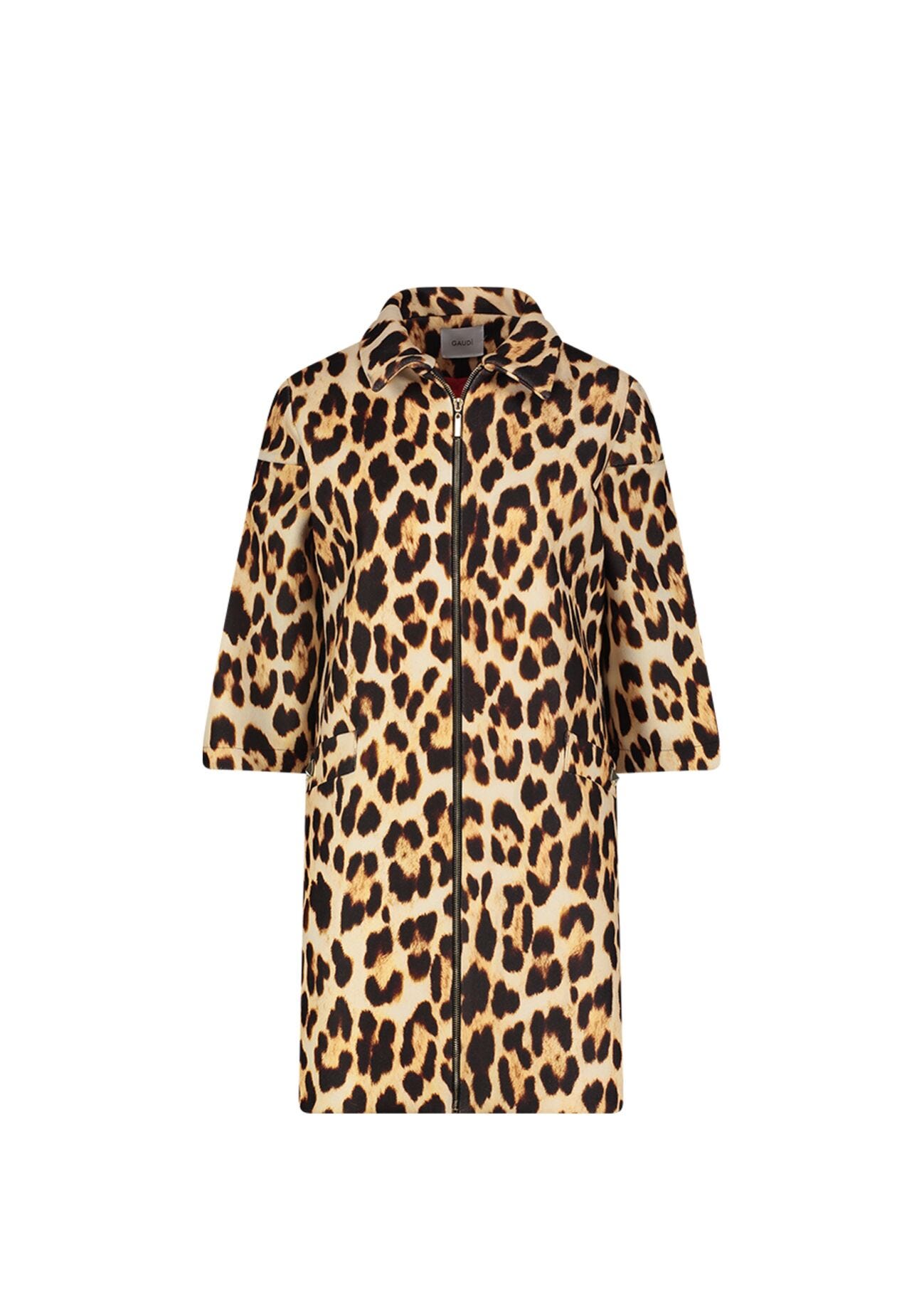 Animal-print coat