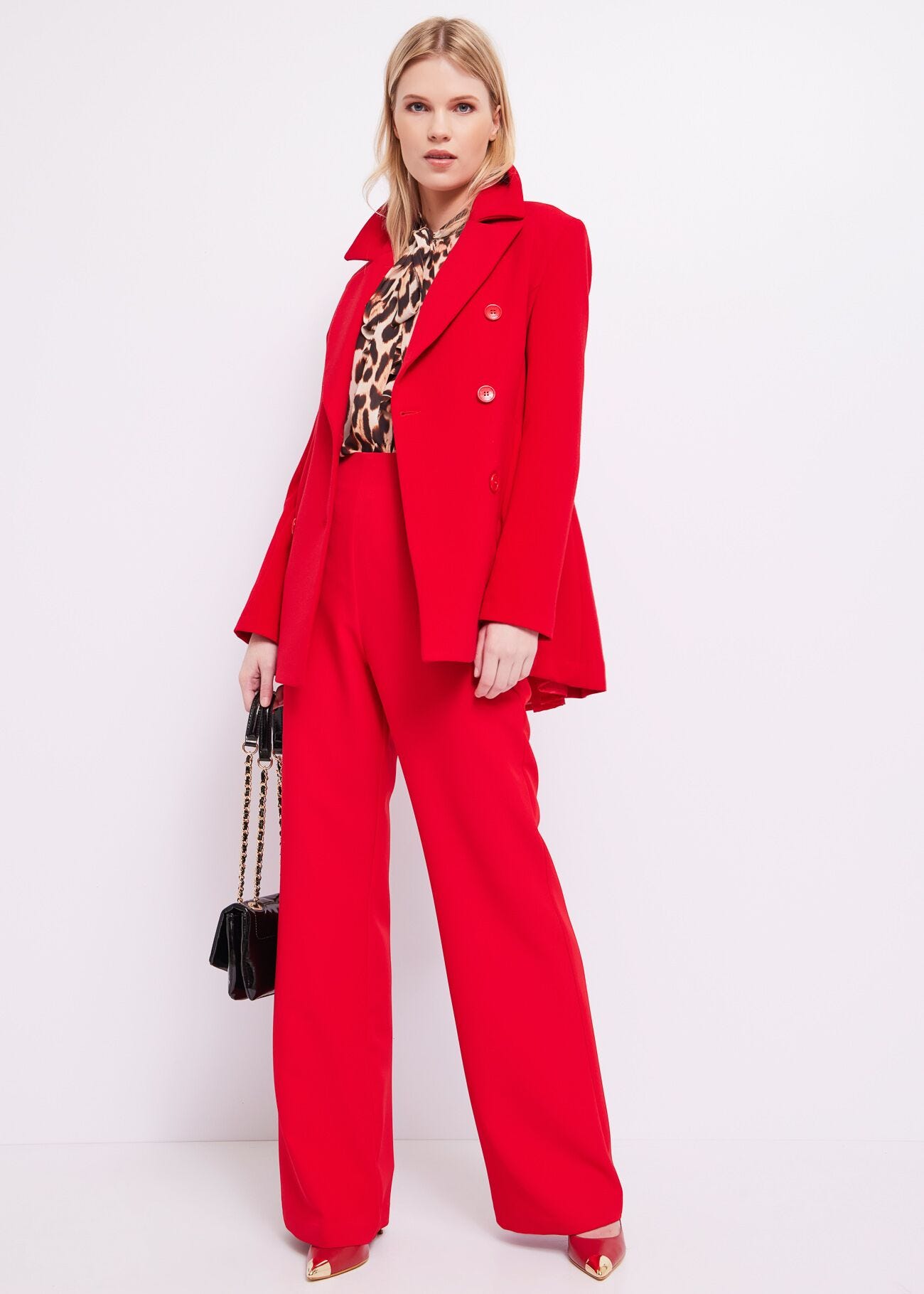 Stretch crepe coat