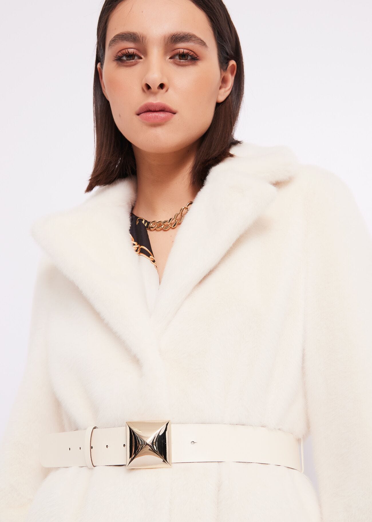 Cappotto in pelliccia sintetica